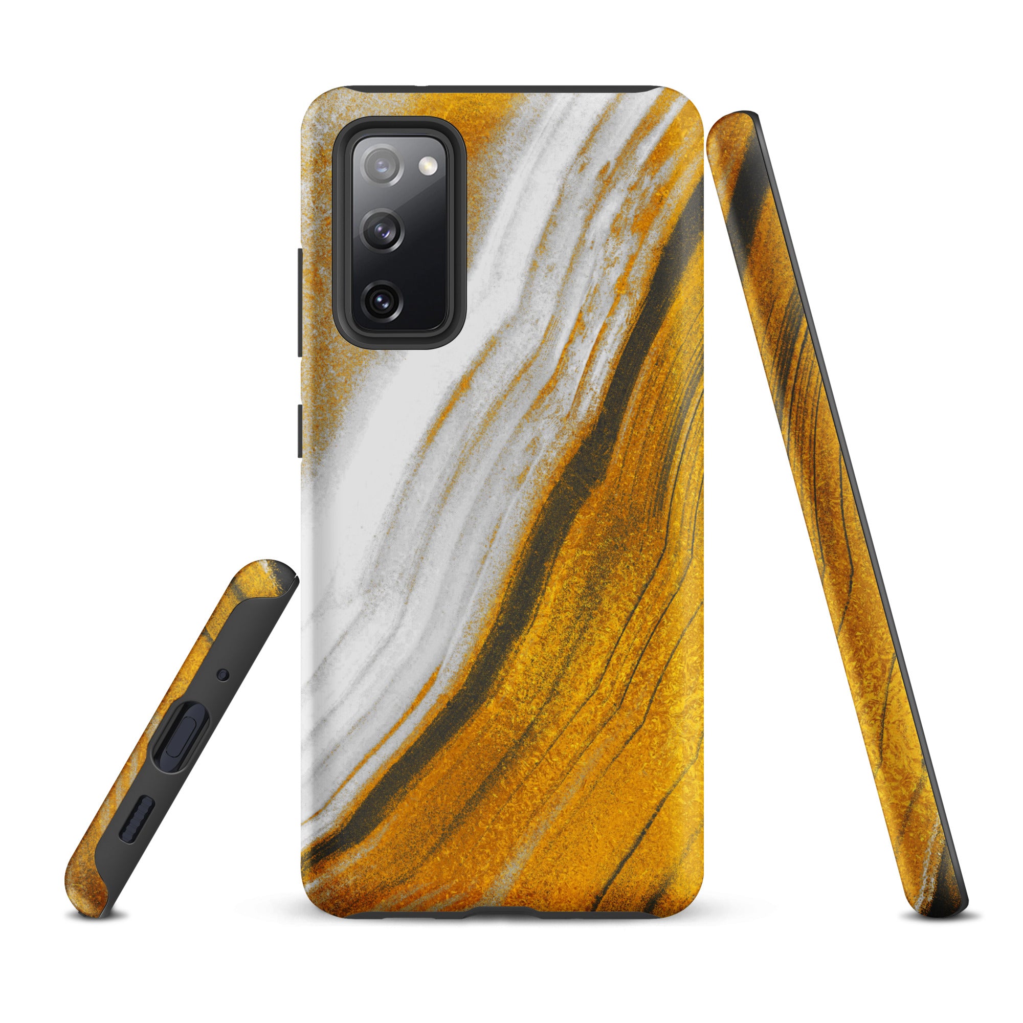 Tough case for Samsung®- Marble Brown and White