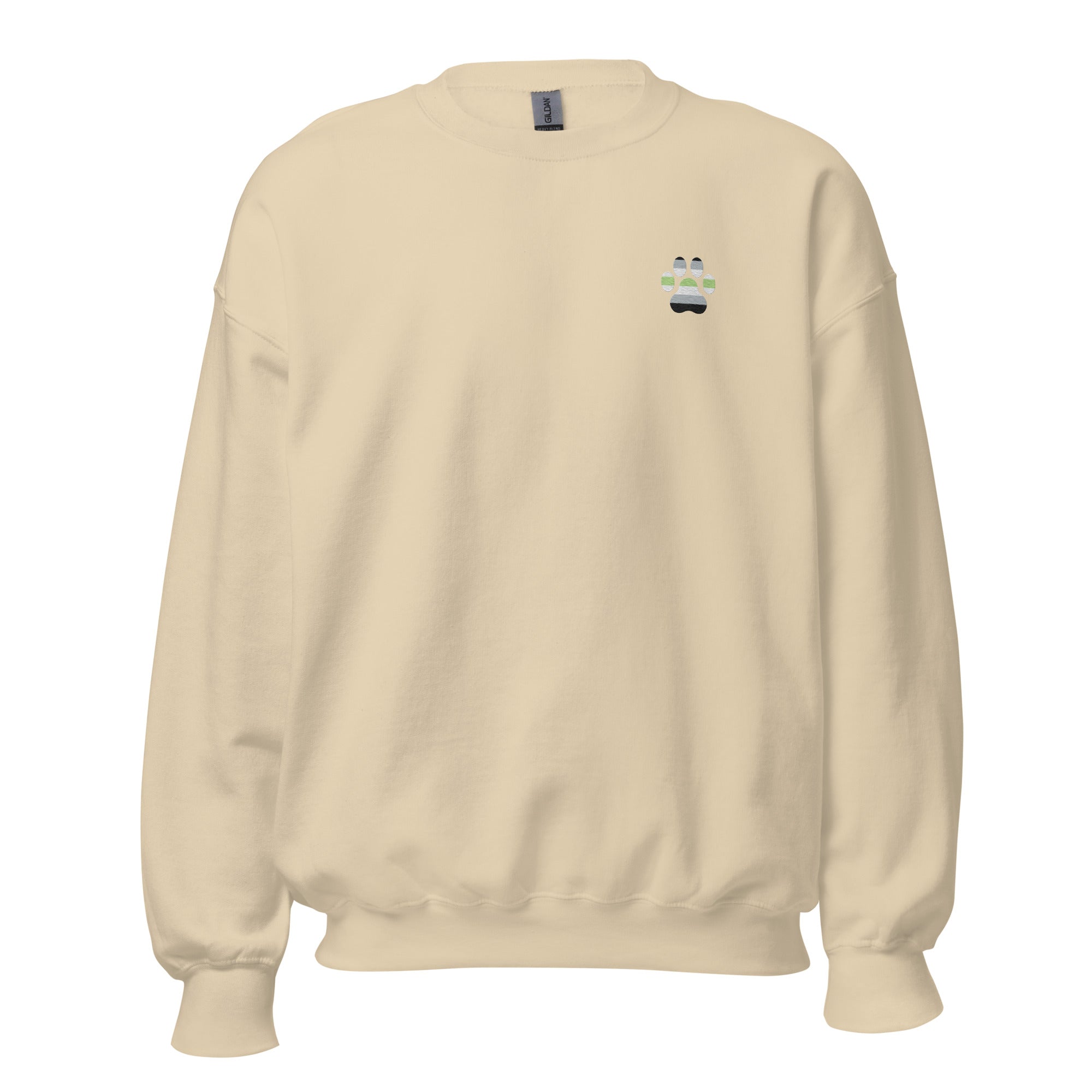 Dog Paw Embroidered Unisex Sweatshirt-Agender