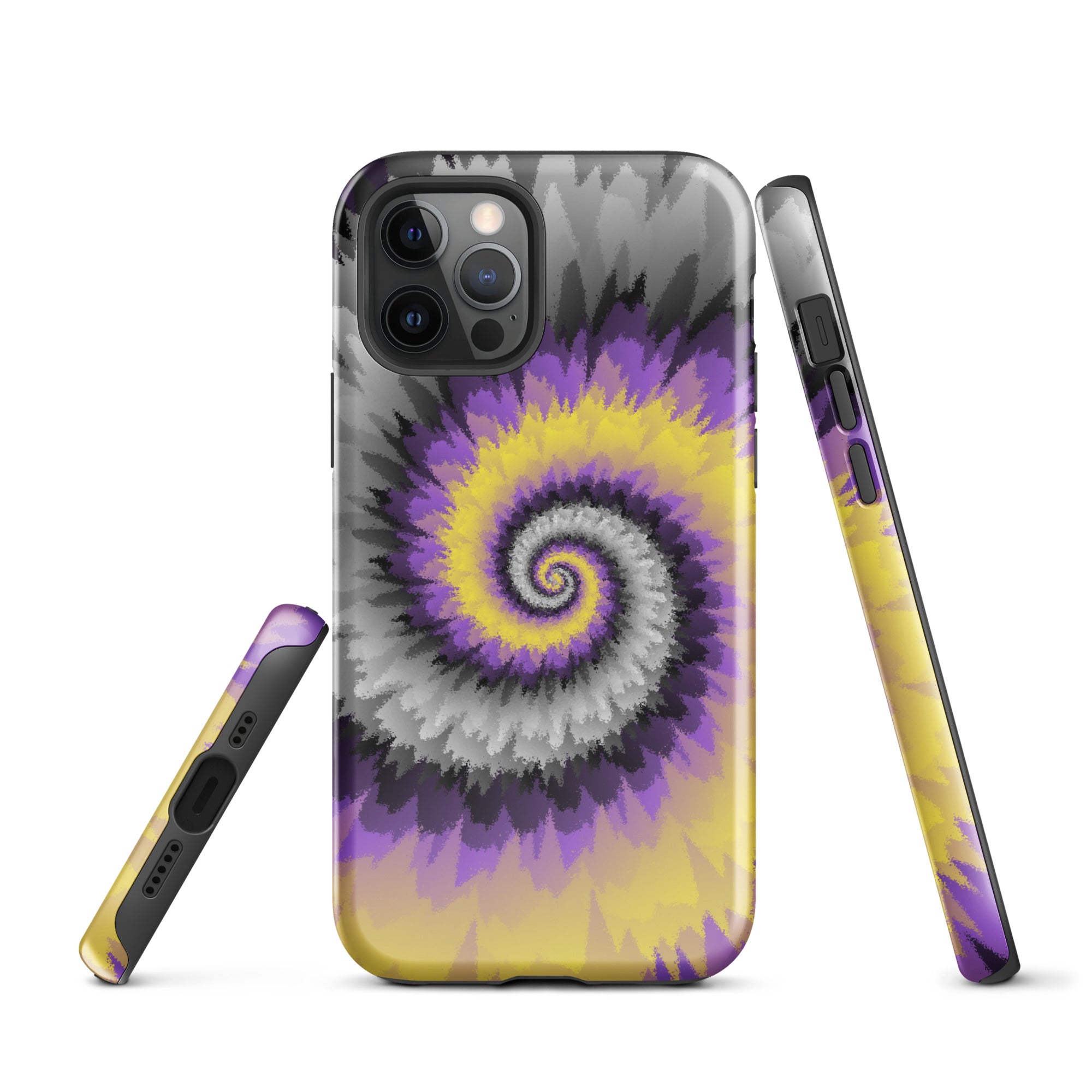 Tough Case for iPhone®-Tie Dye Spiral - Nonbinary