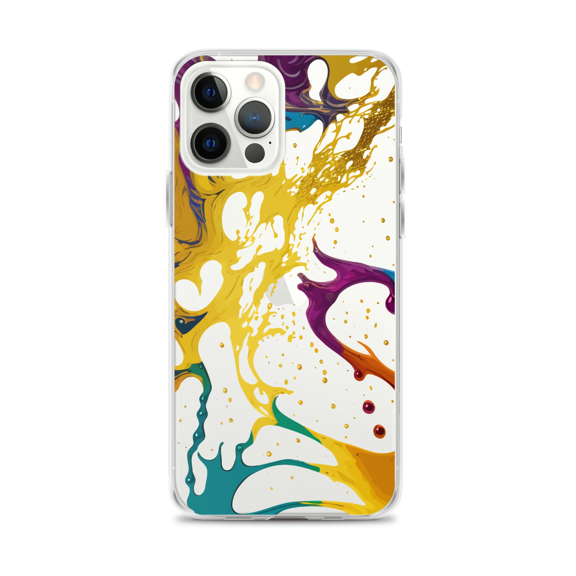 Clear Case for iPhone®-Alchohol Ink Design III