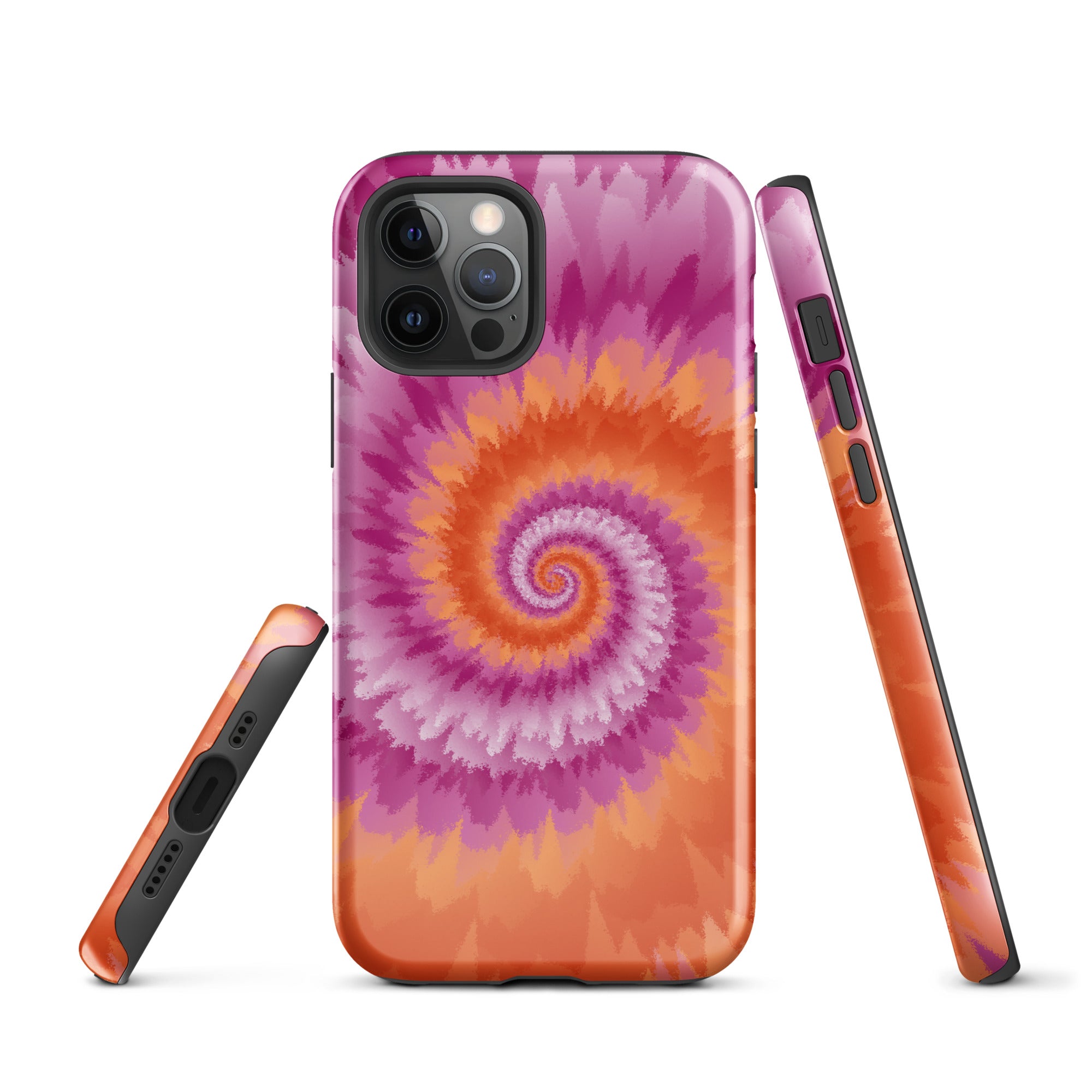 Tough Case for iPhone®-Tie Dye Spiral - Lesbian