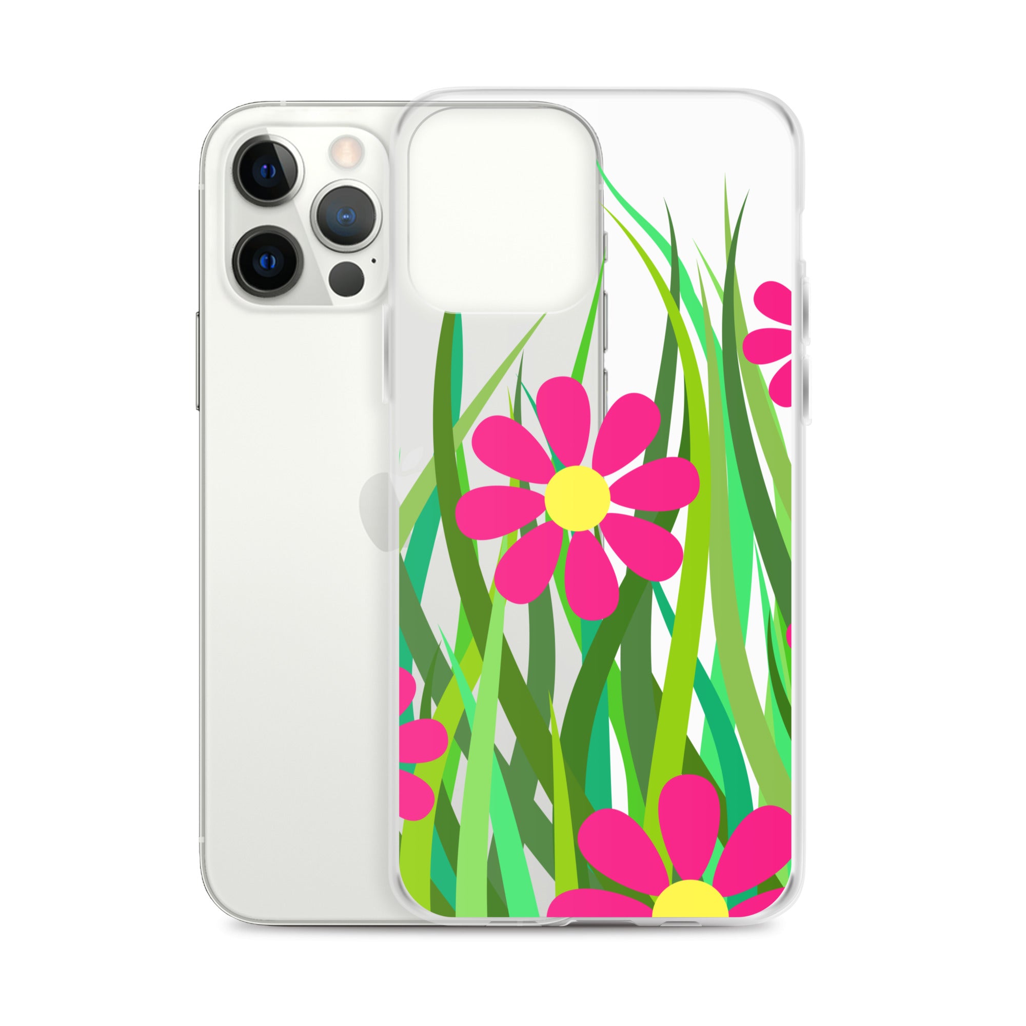 Clear Case for iPhone®- Floral Hedge Design I