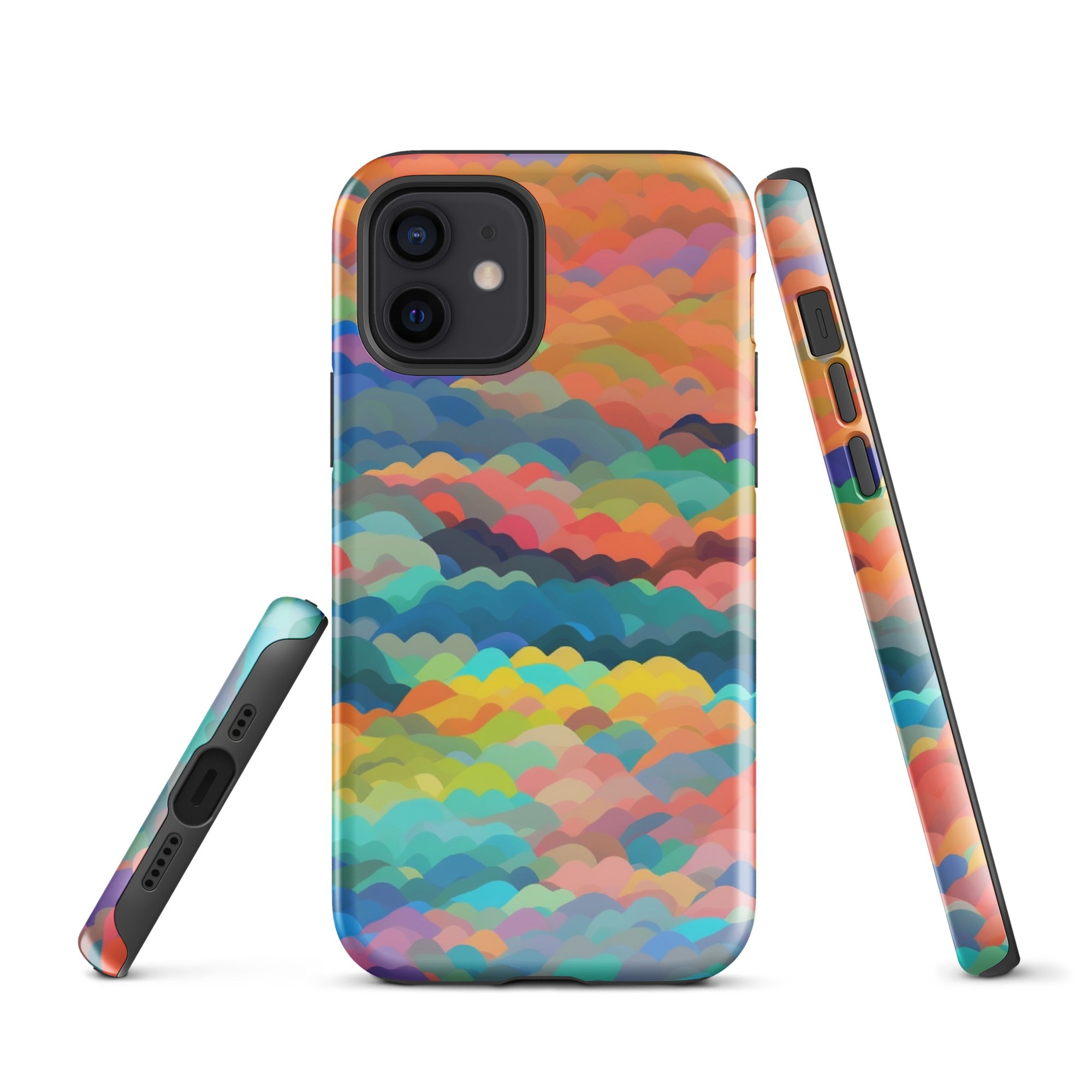 Tough Case for iPhone®- Rainbow Cloud Pattern I