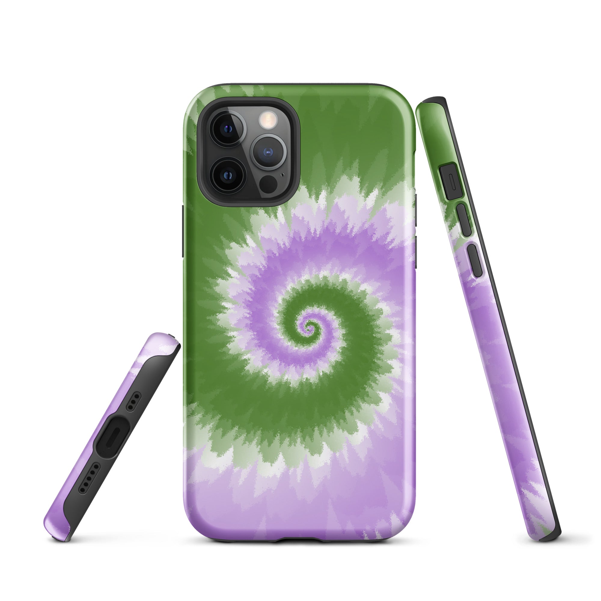 Tough Case for iPhone®-Tie Dye Spiral - Genderqueer