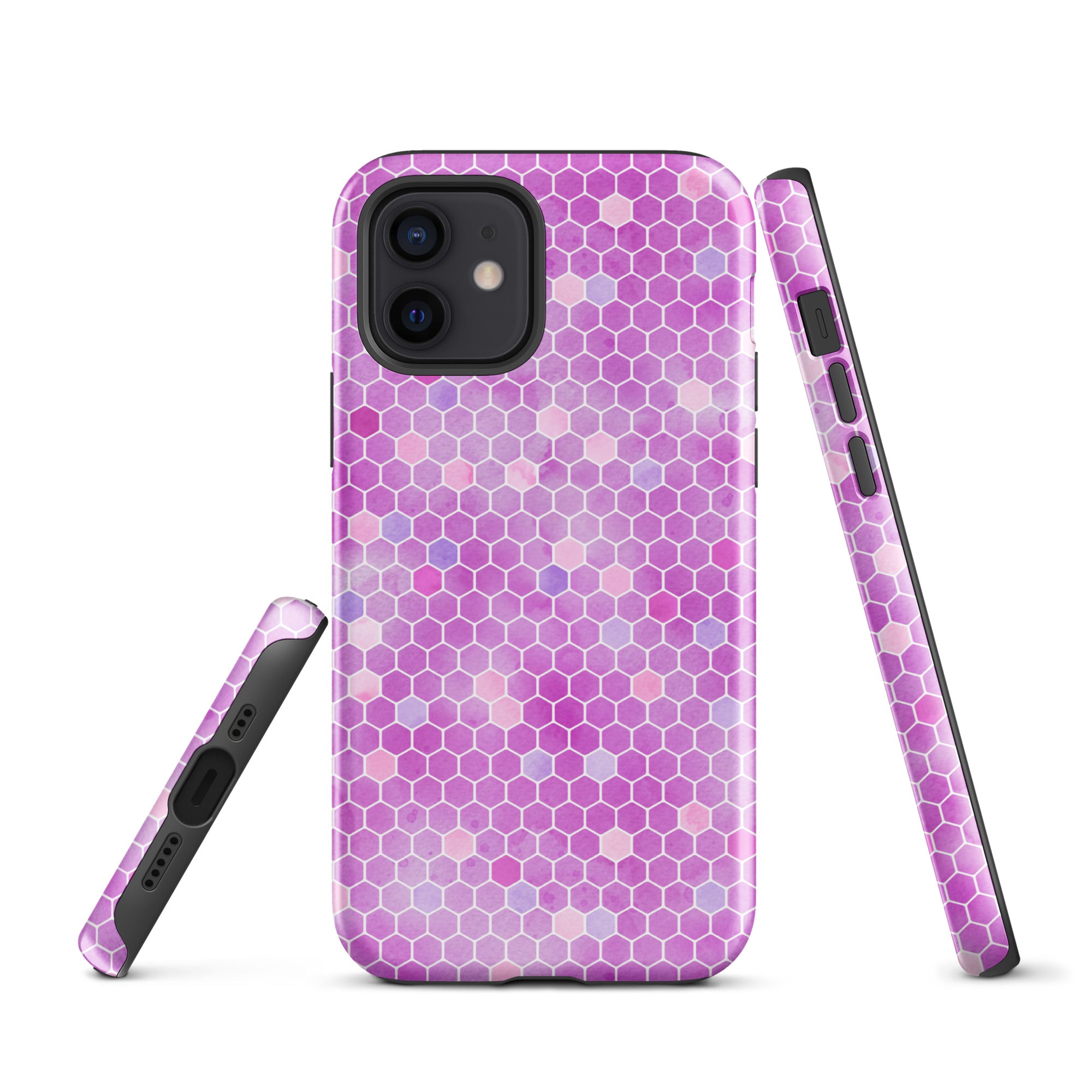 Tough Case for iPhone®- Honeycomb Pink