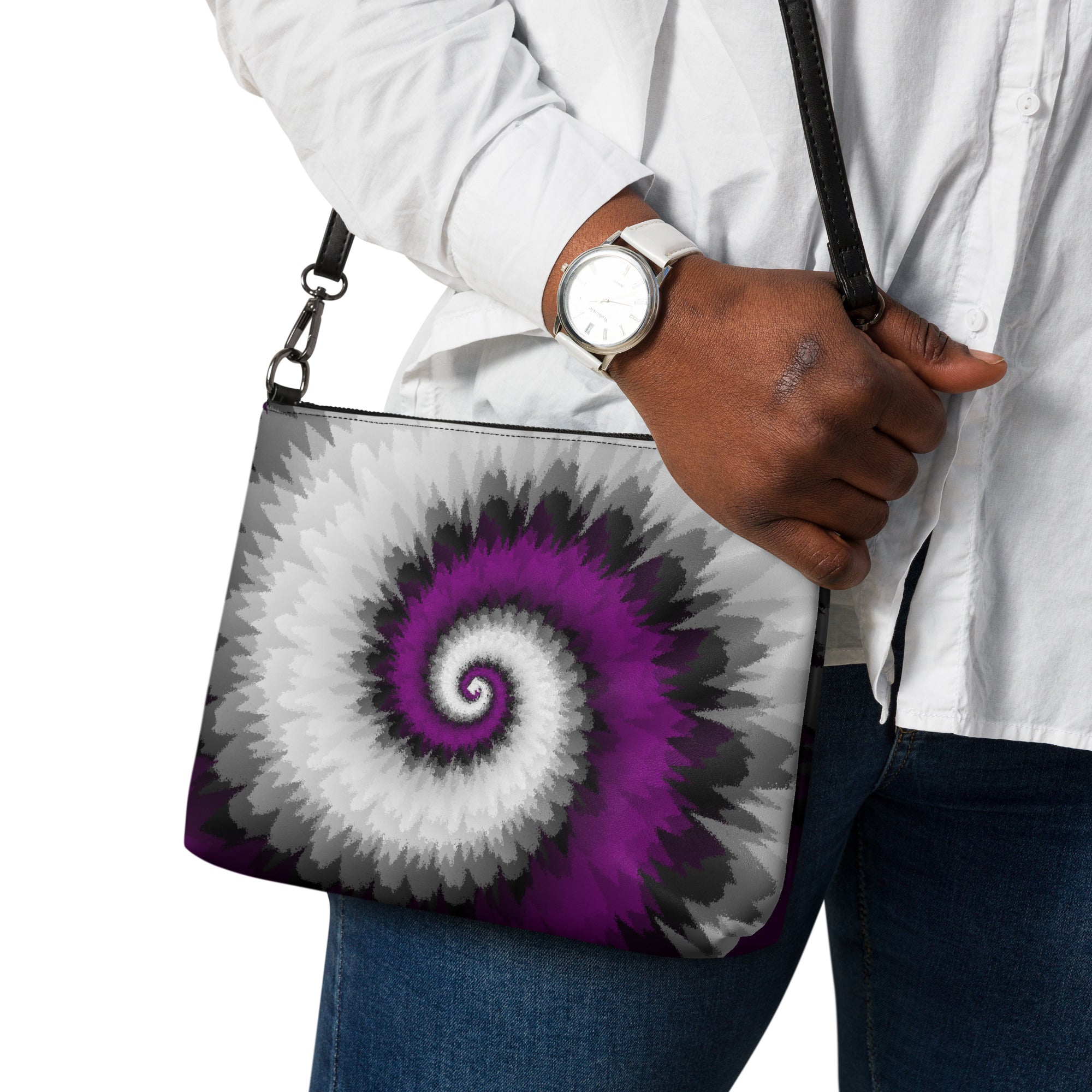 Crossbody bag- Tie Dye Spiral- Asexual