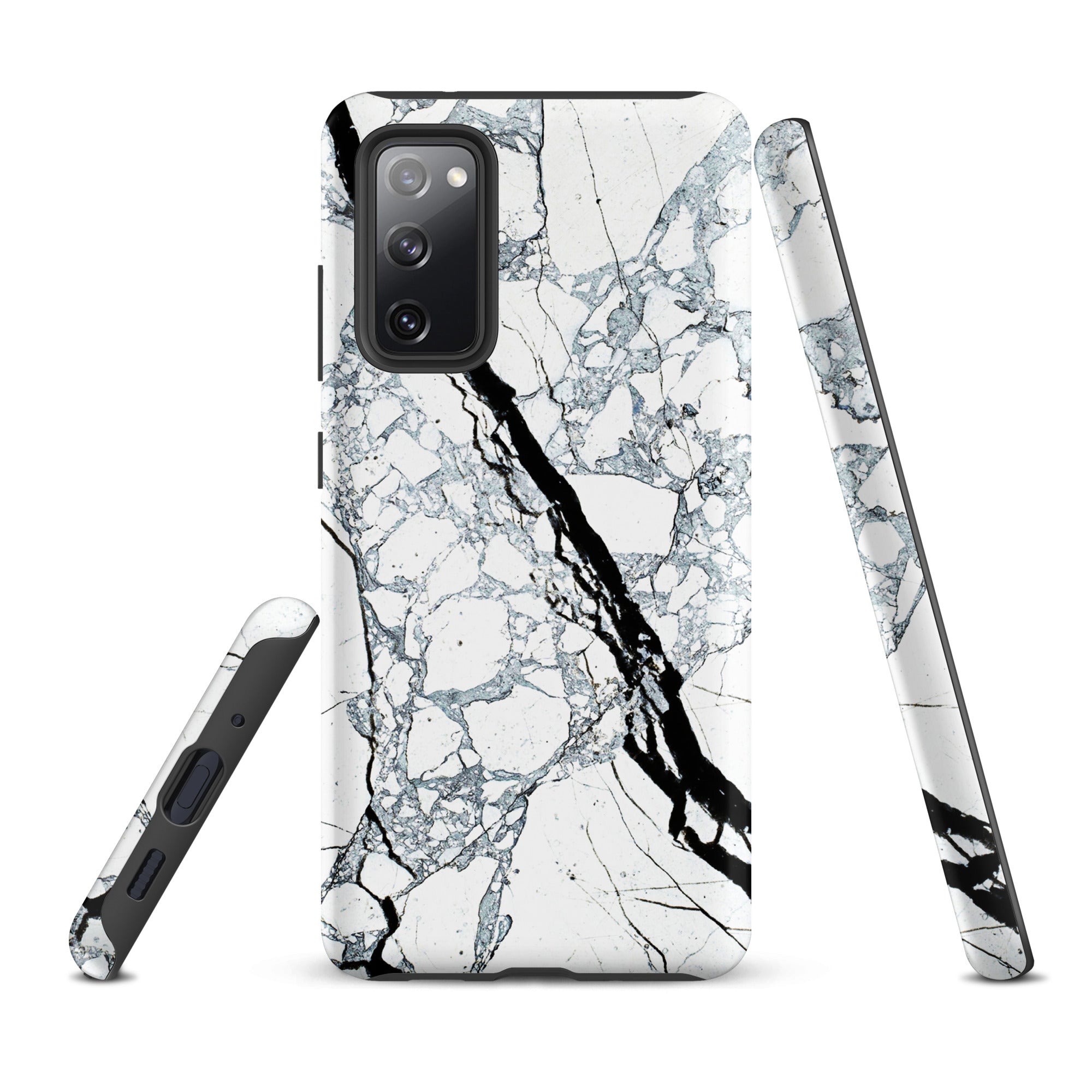 Tough case for Samsung®- Marble Black and White