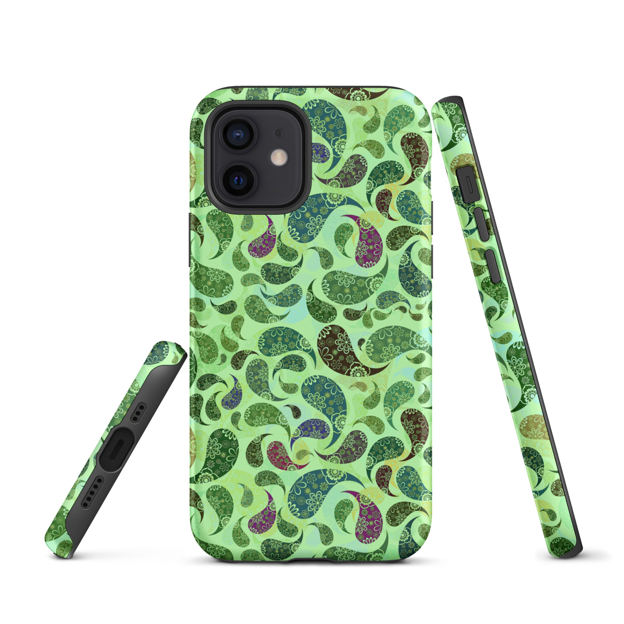 Tough Case for iPhone®- Paisley Green