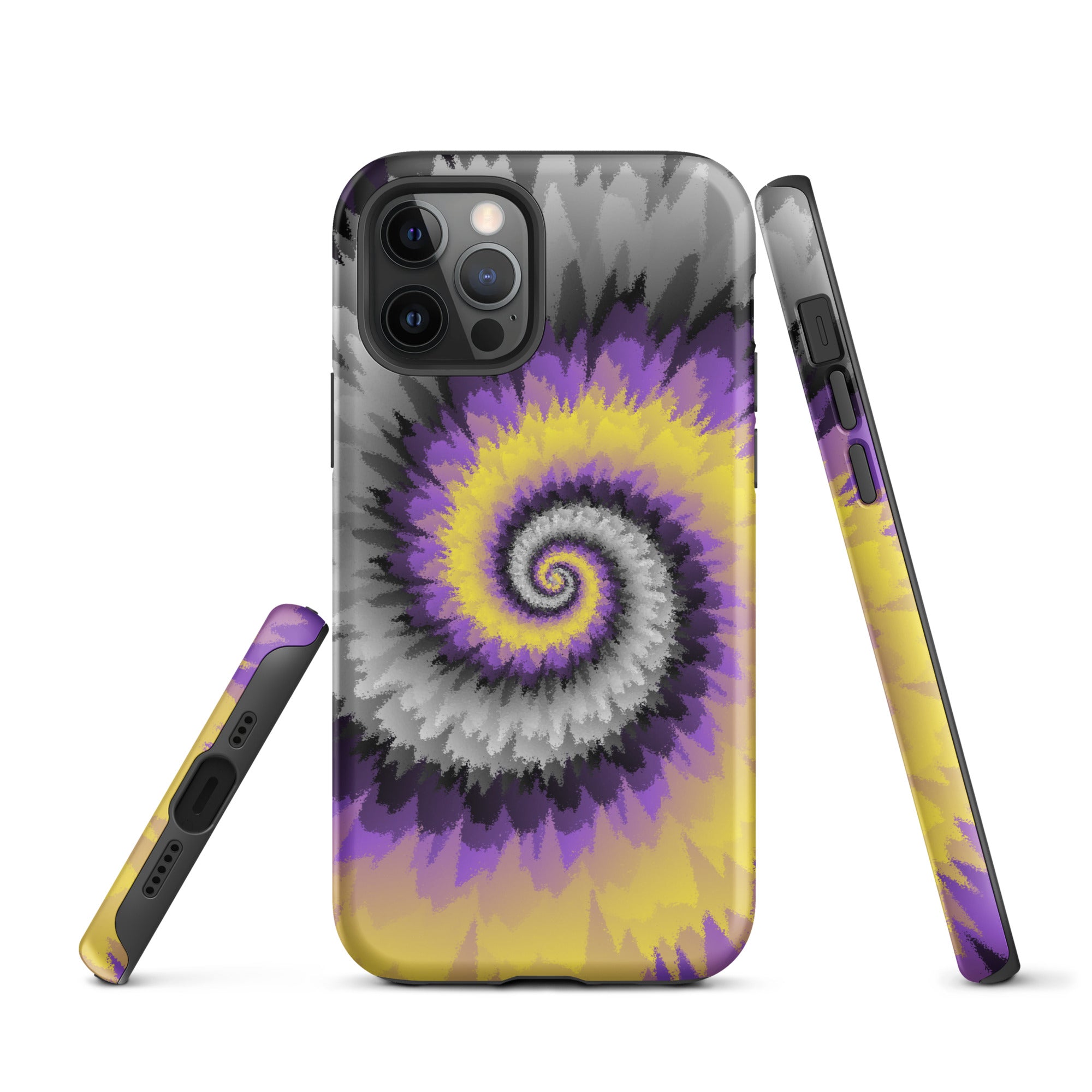 Tough Case for iPhone®-Tie Dye Spiral - Nonbinary