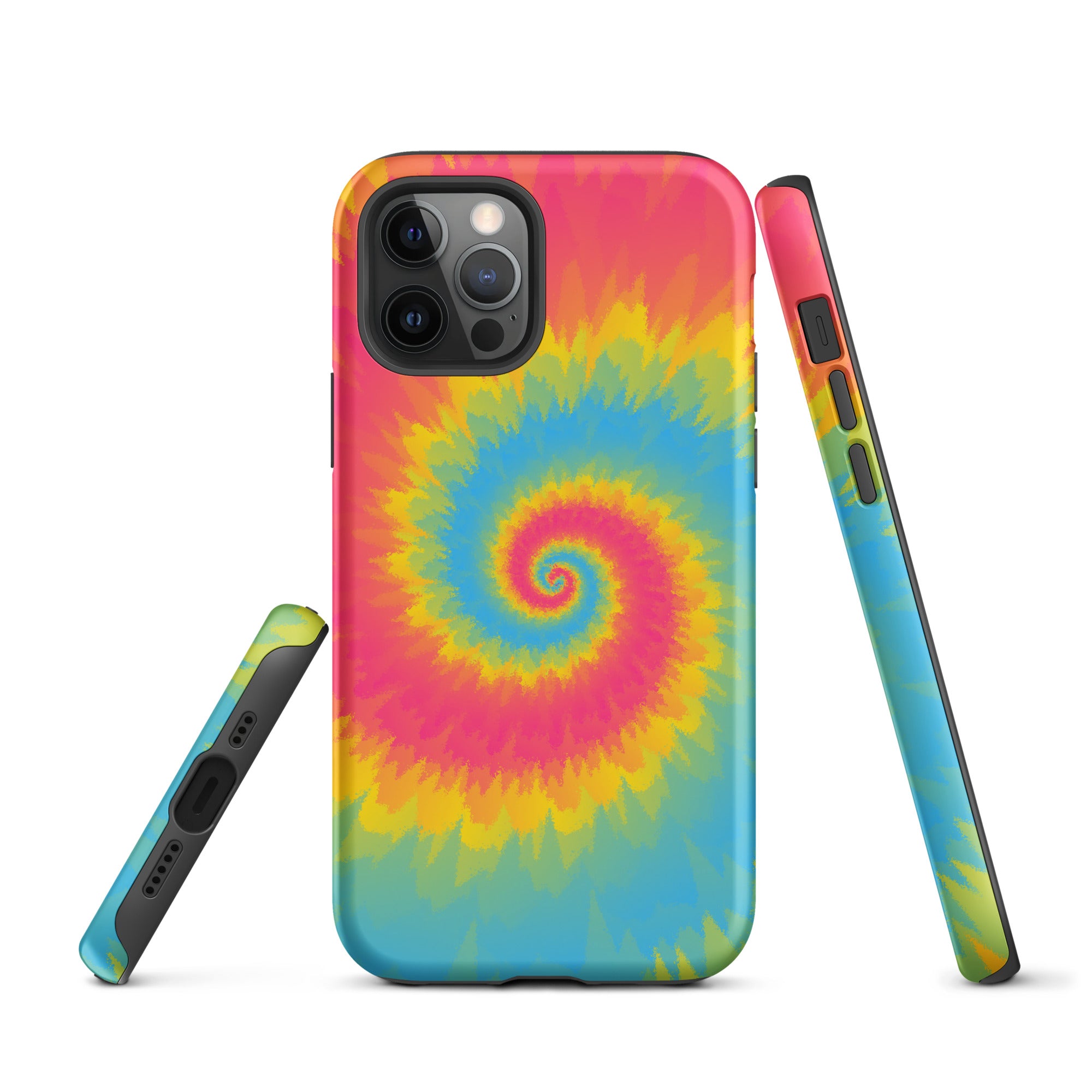 Tough Case for iPhone®-Tie Dye Spiral - Pansexual