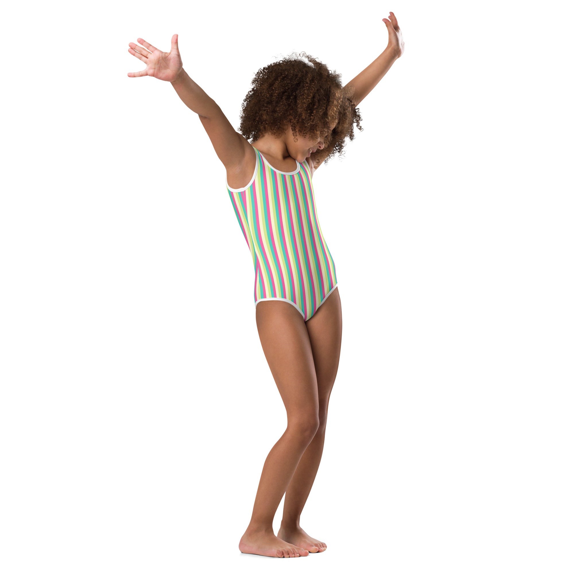 Colorful Striped Kids Swimsuit III