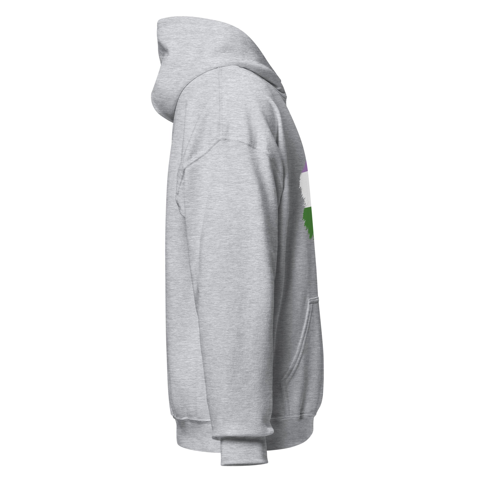 Unisex Hoodie-Genderqueer Grunge Flag