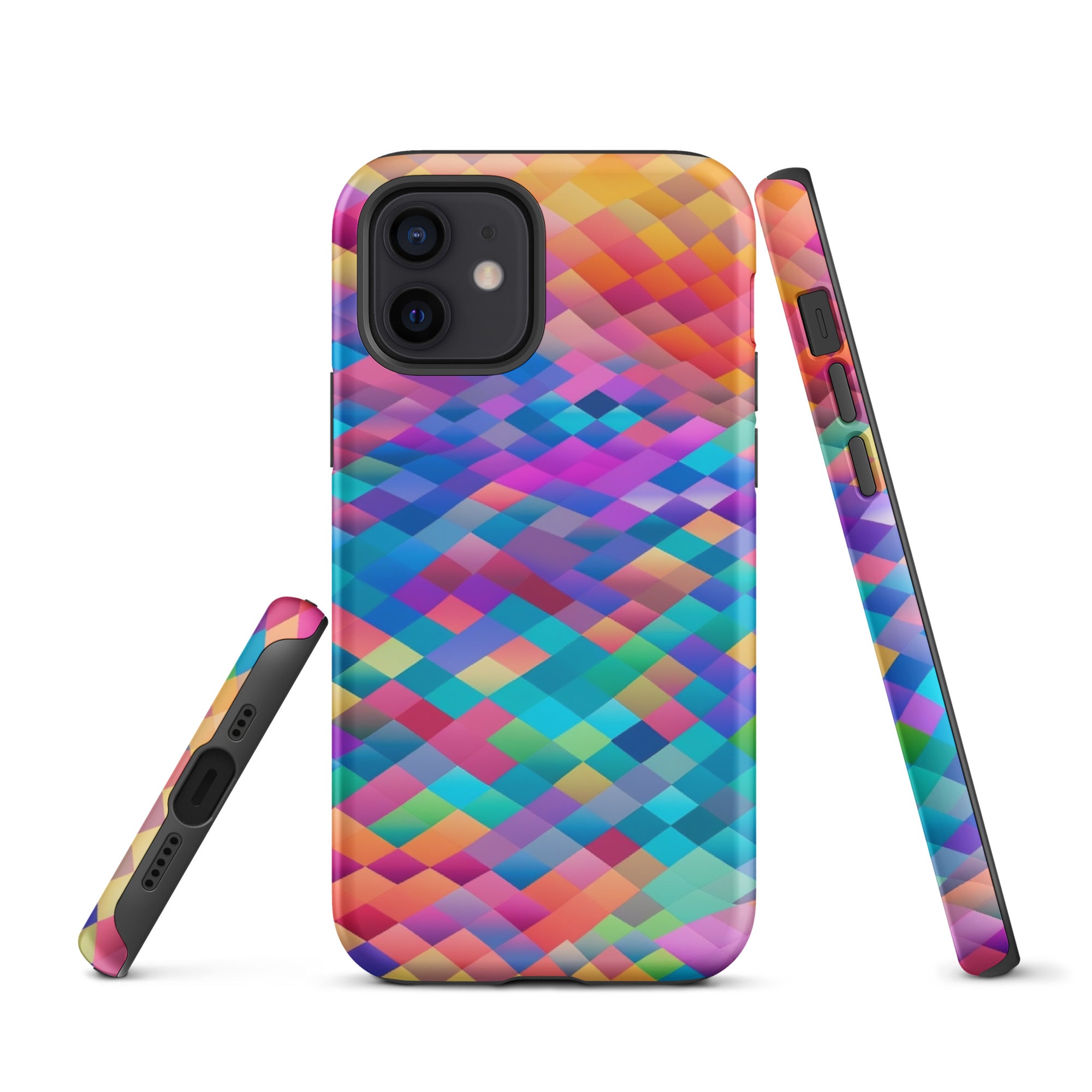 Tough Case for iPhone®- Rainbow Cloud Pattern IV