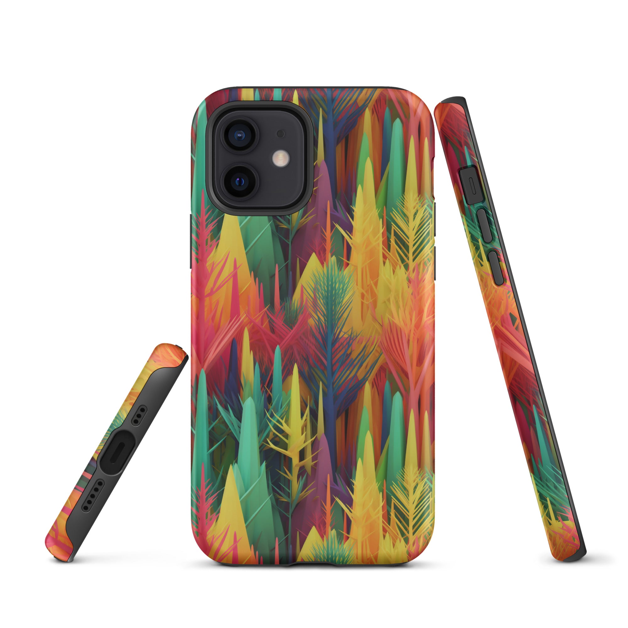 Tough Case for iPhone®- Rainbow Forest Pattern I