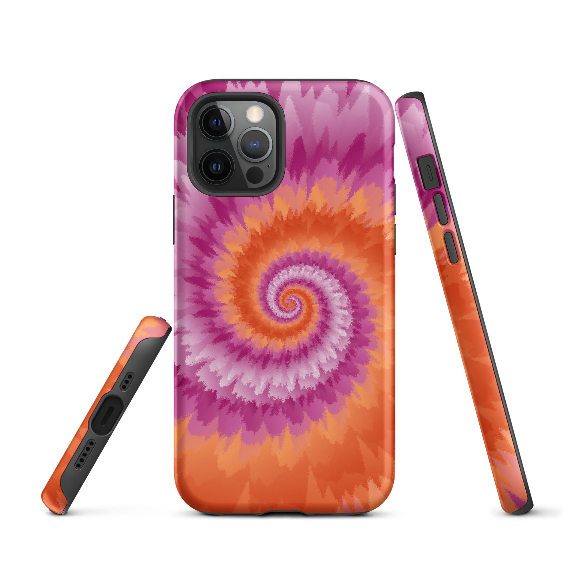 Tough Case for iPhone®-Tie Dye Spiral - Lesbian