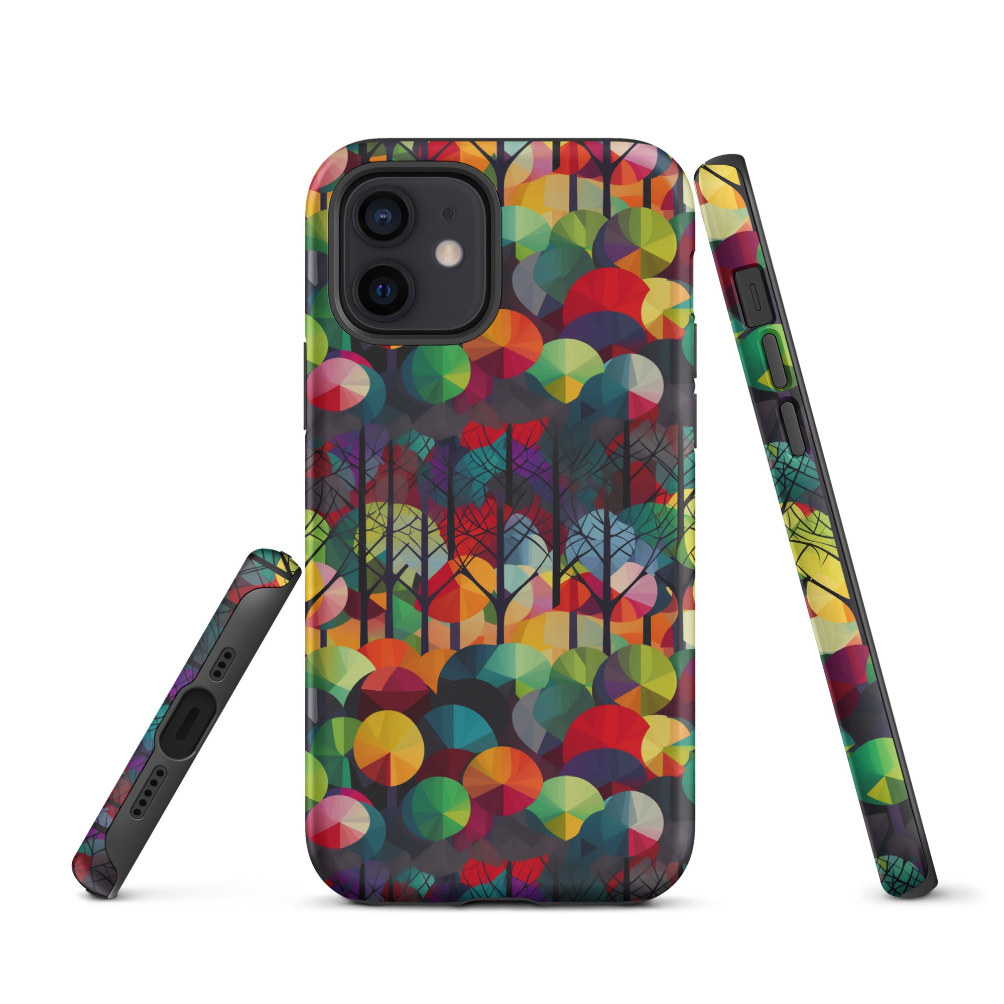 Tough Case for iPhone®- Rainbow Forest Pattern III