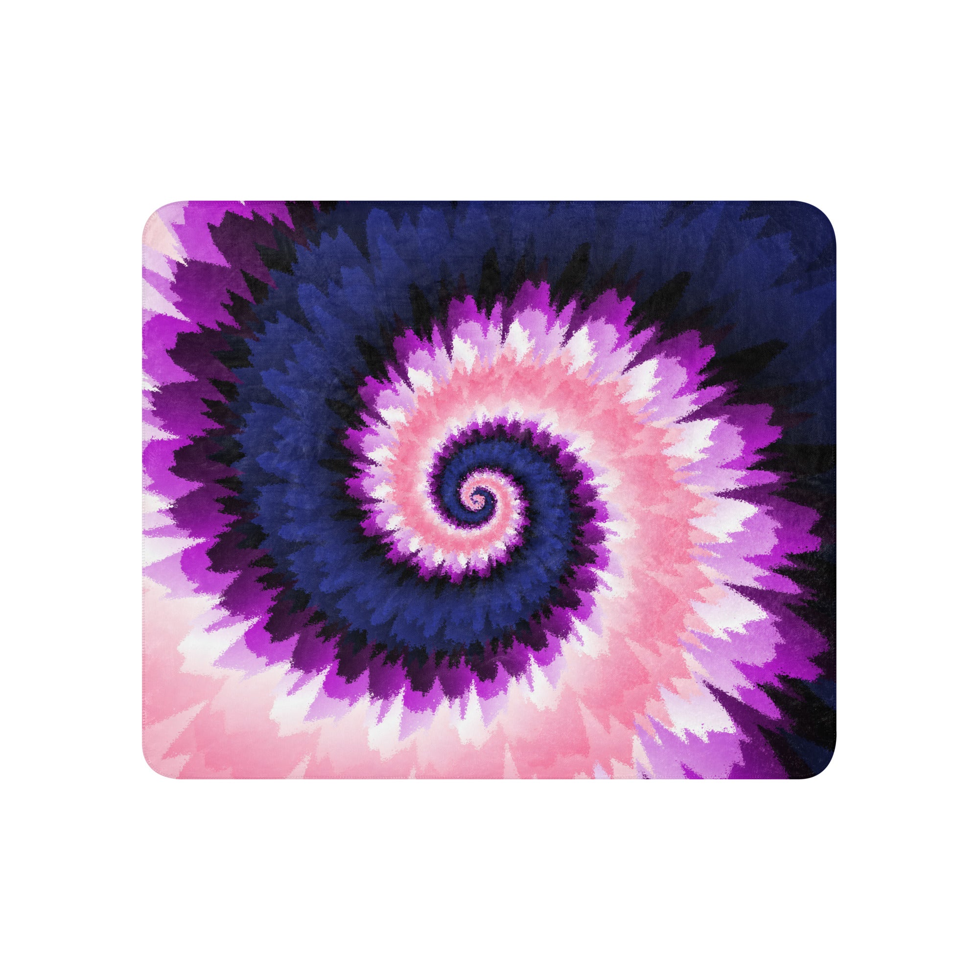 Sherpa blanket- Tie Dye Spiral-Genderfluid