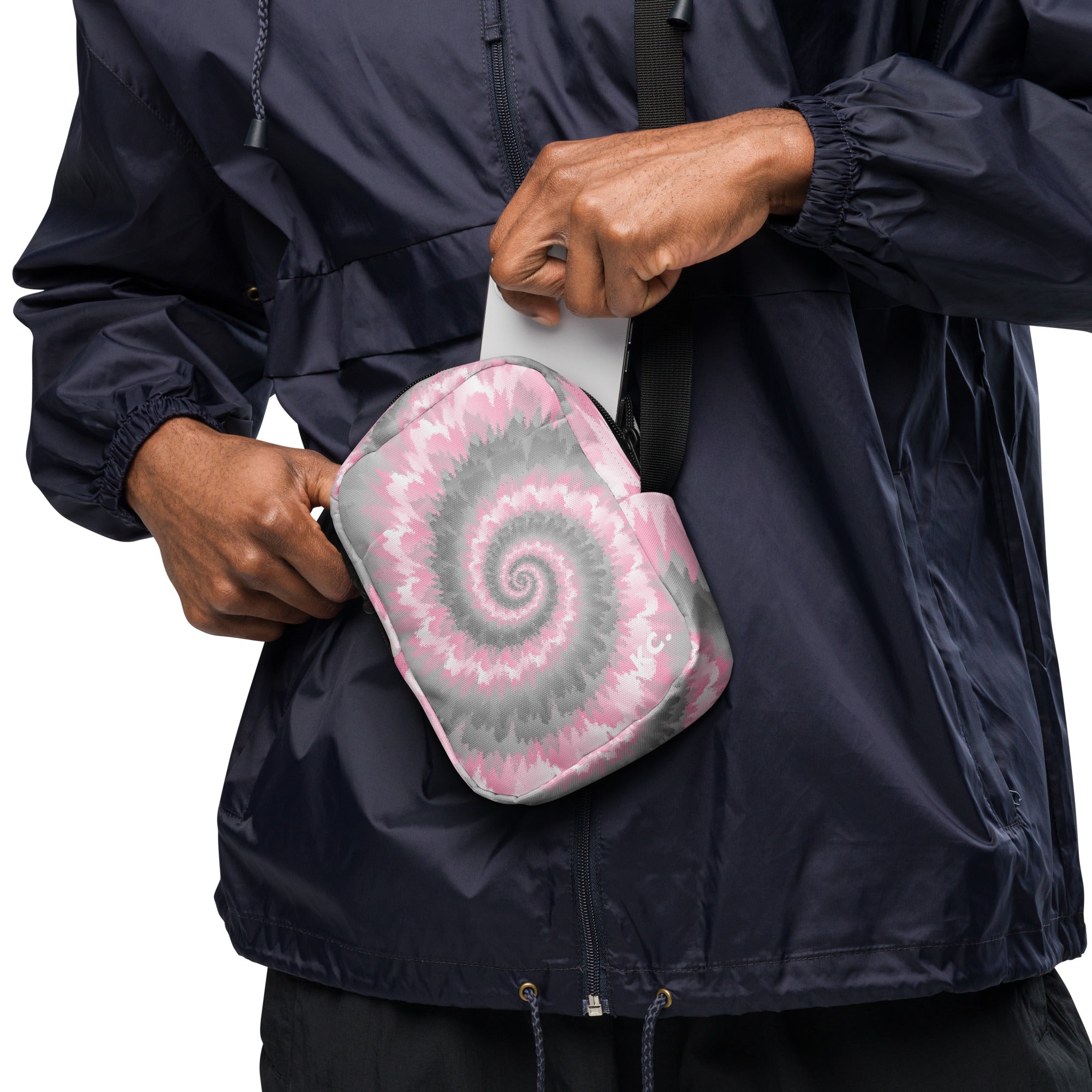 Utility crossbody bag-Tie Dye Spiral - Demigirl