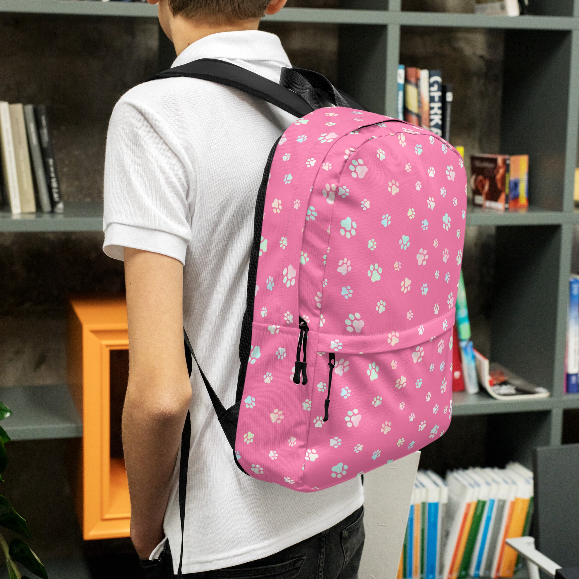 Dog Paws Backpack-Pink