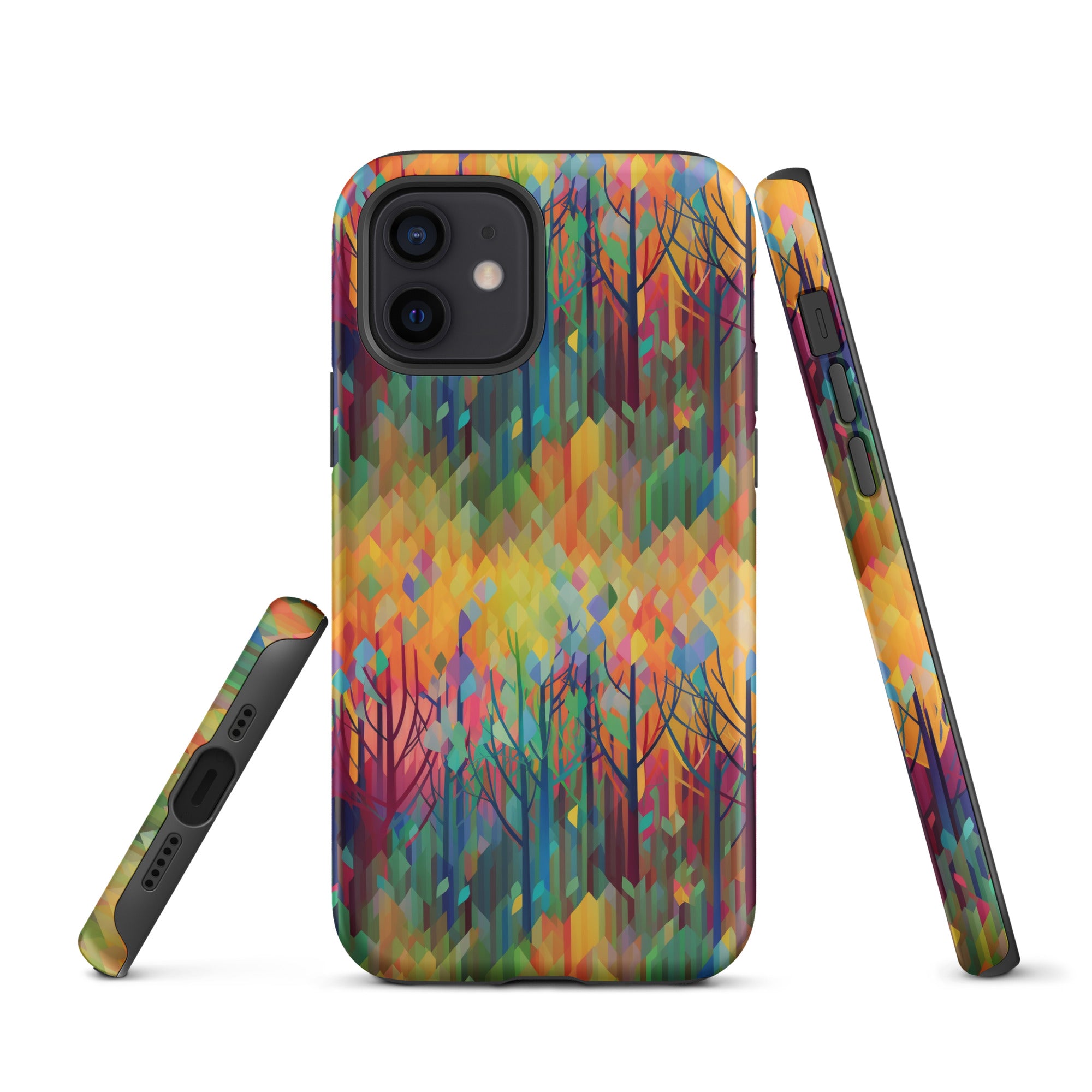 Tough Case for iPhone®- Rainbow Forest Pattern IV