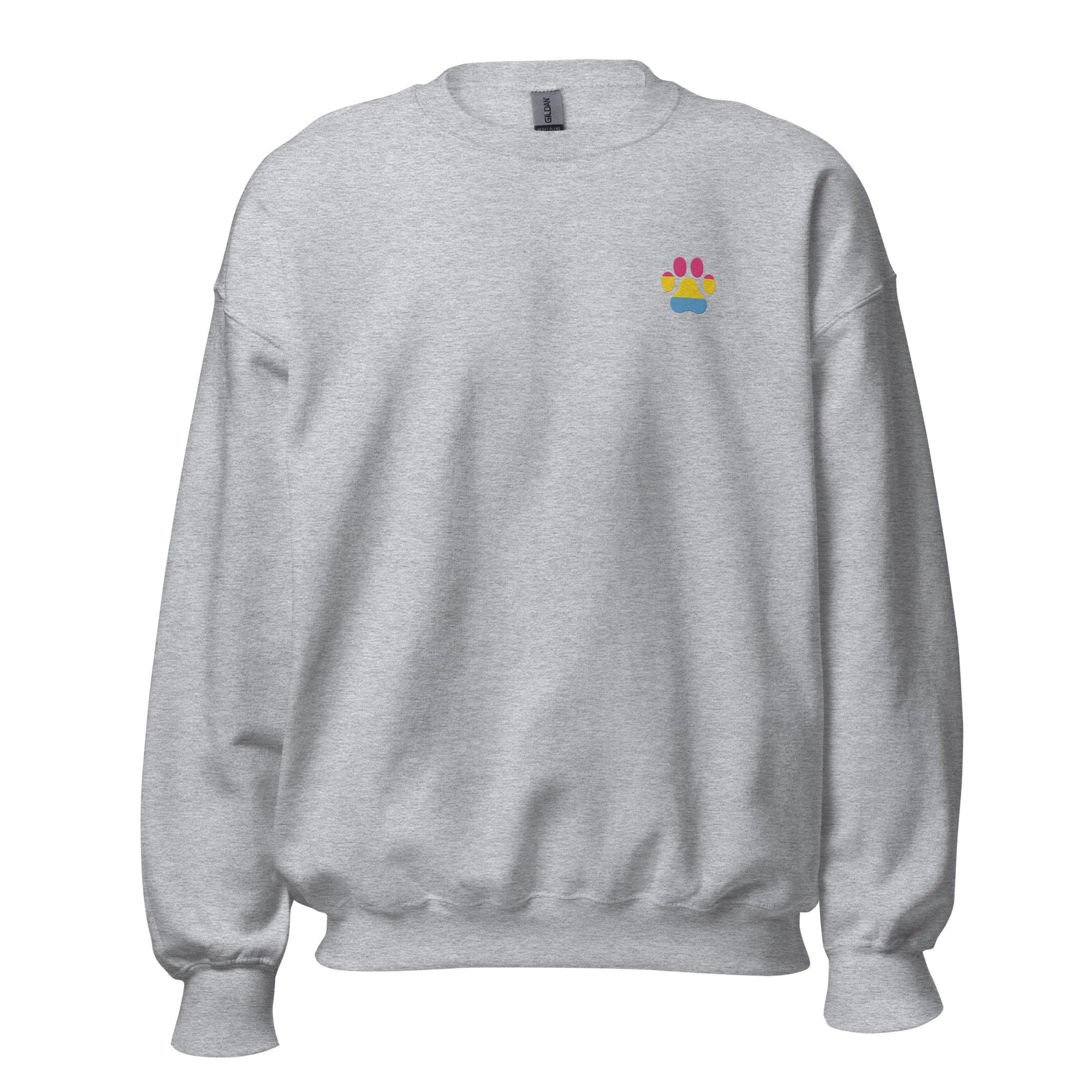 Dog Paw Embroidered Unisex Sweatshirt-Pansexual