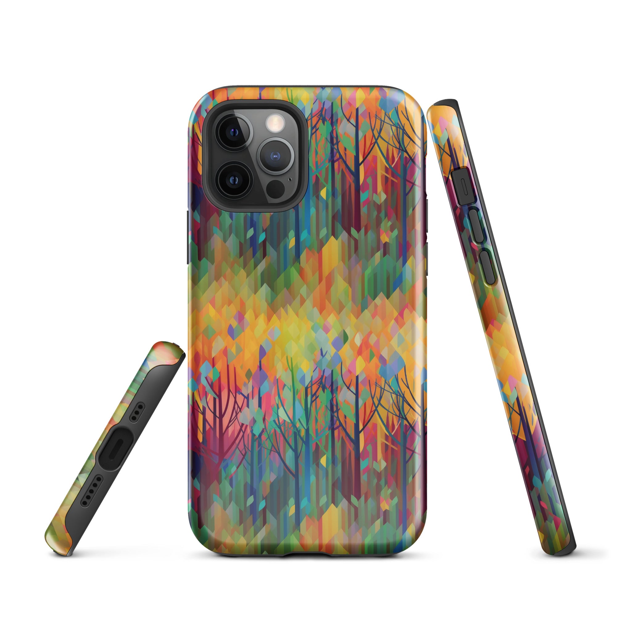 Tough Case for iPhone®- Rainbow Forest Pattern IV