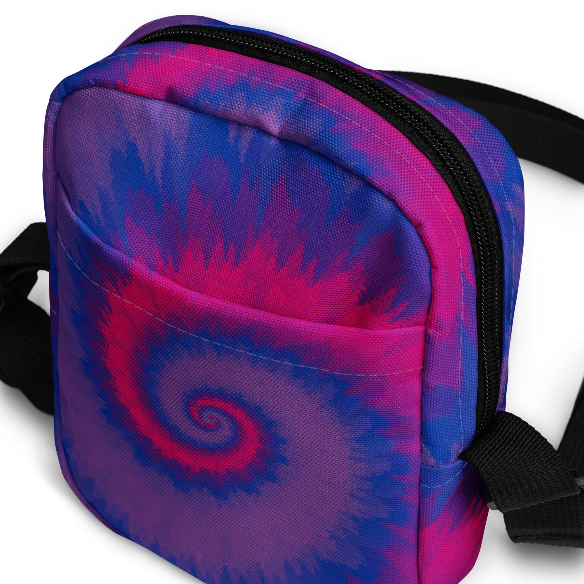 Utility crossbody bag-Tie Dye Spiral - Bisexual