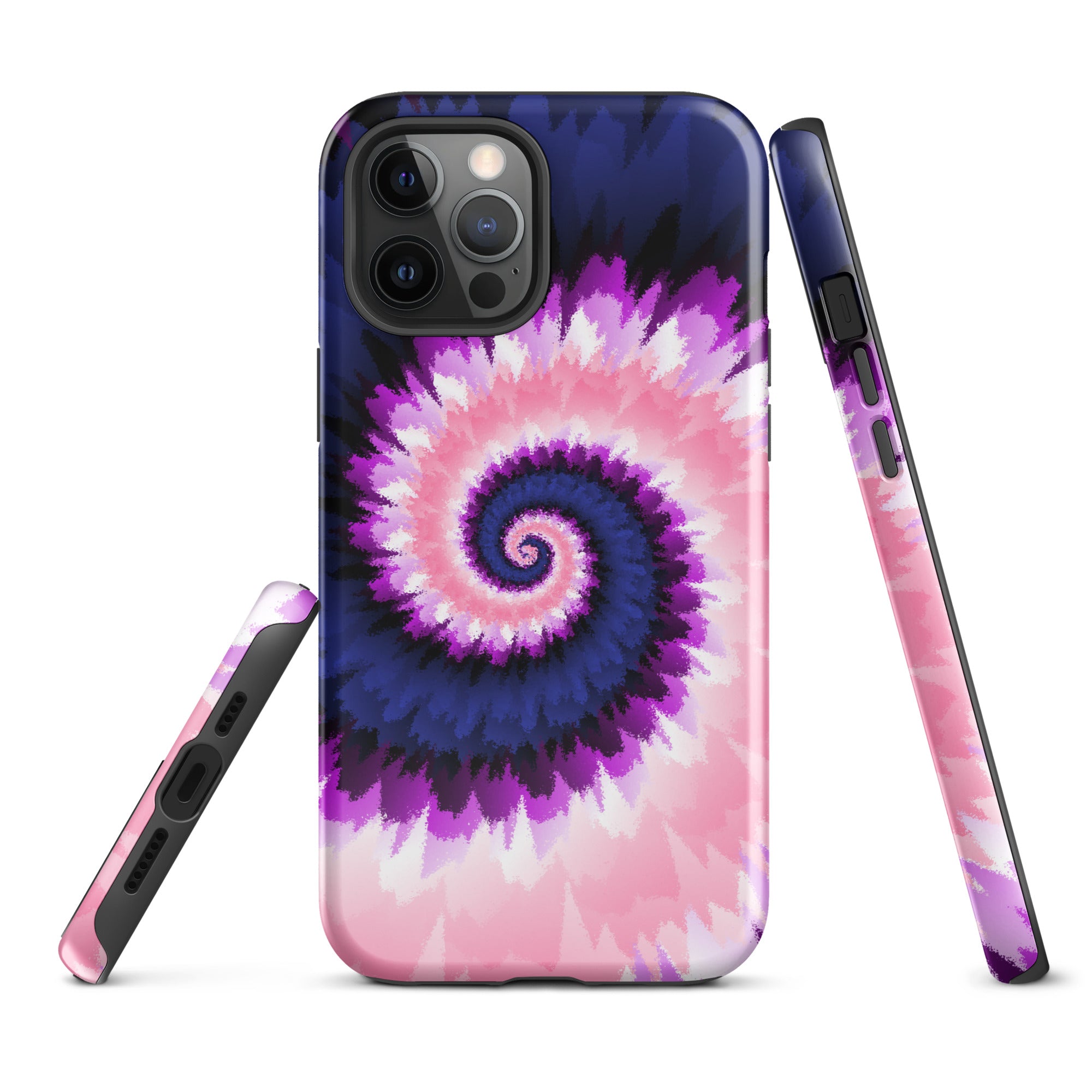Tough Case for iPhone®-Tie Dye Spiral - Genderfluid