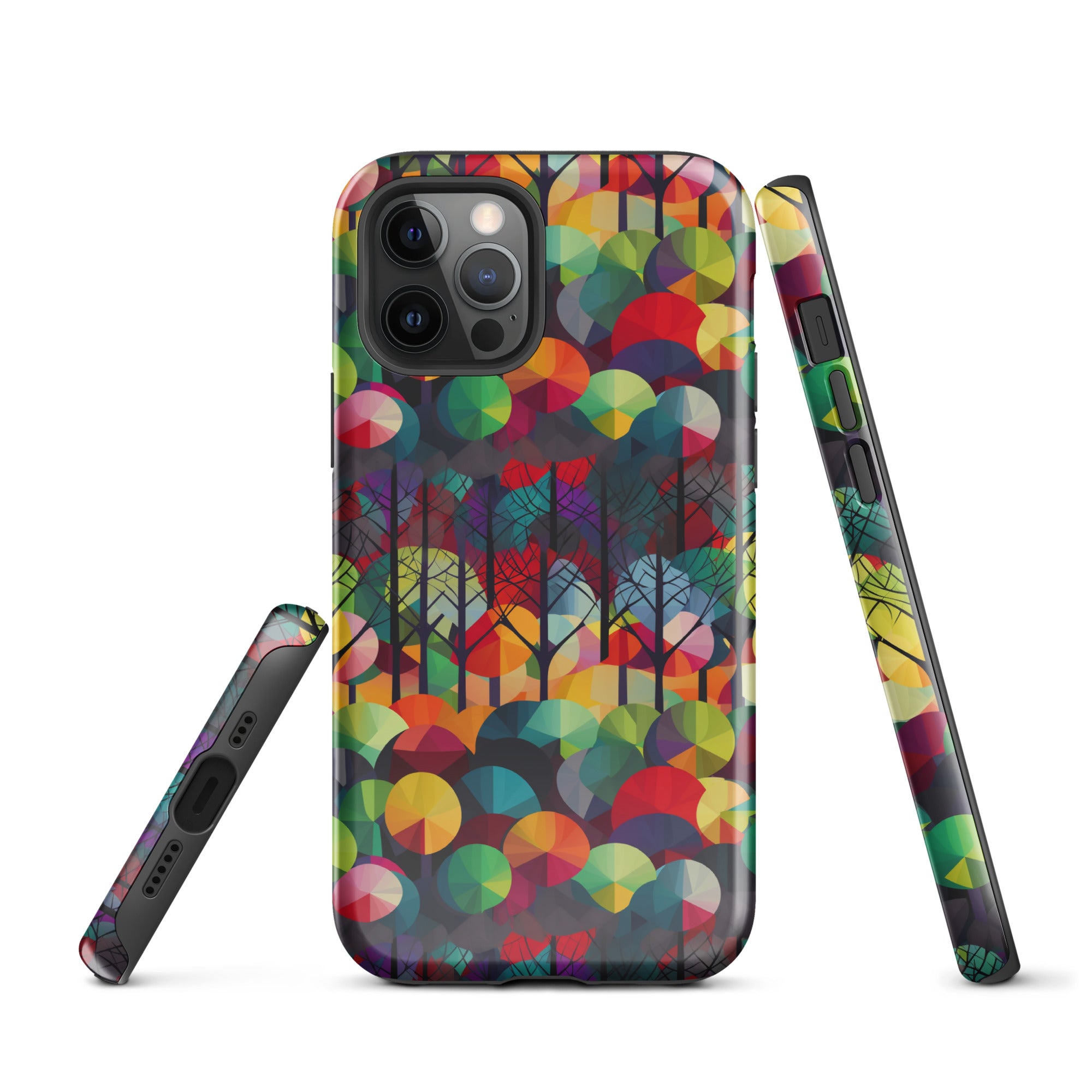 Tough Case for iPhone®- Rainbow Forest Pattern III