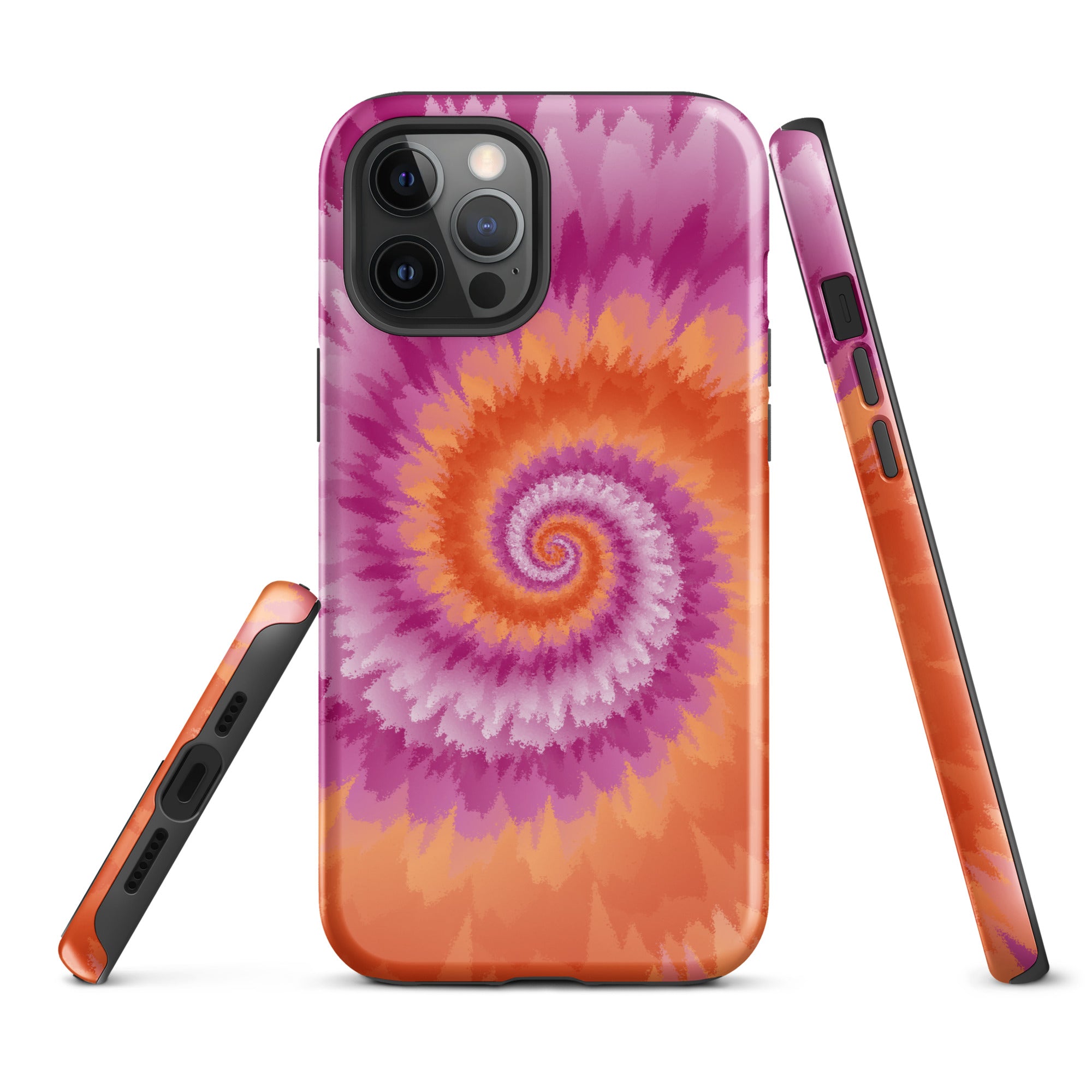 Tough Case for iPhone®-Tie Dye Spiral - Lesbian