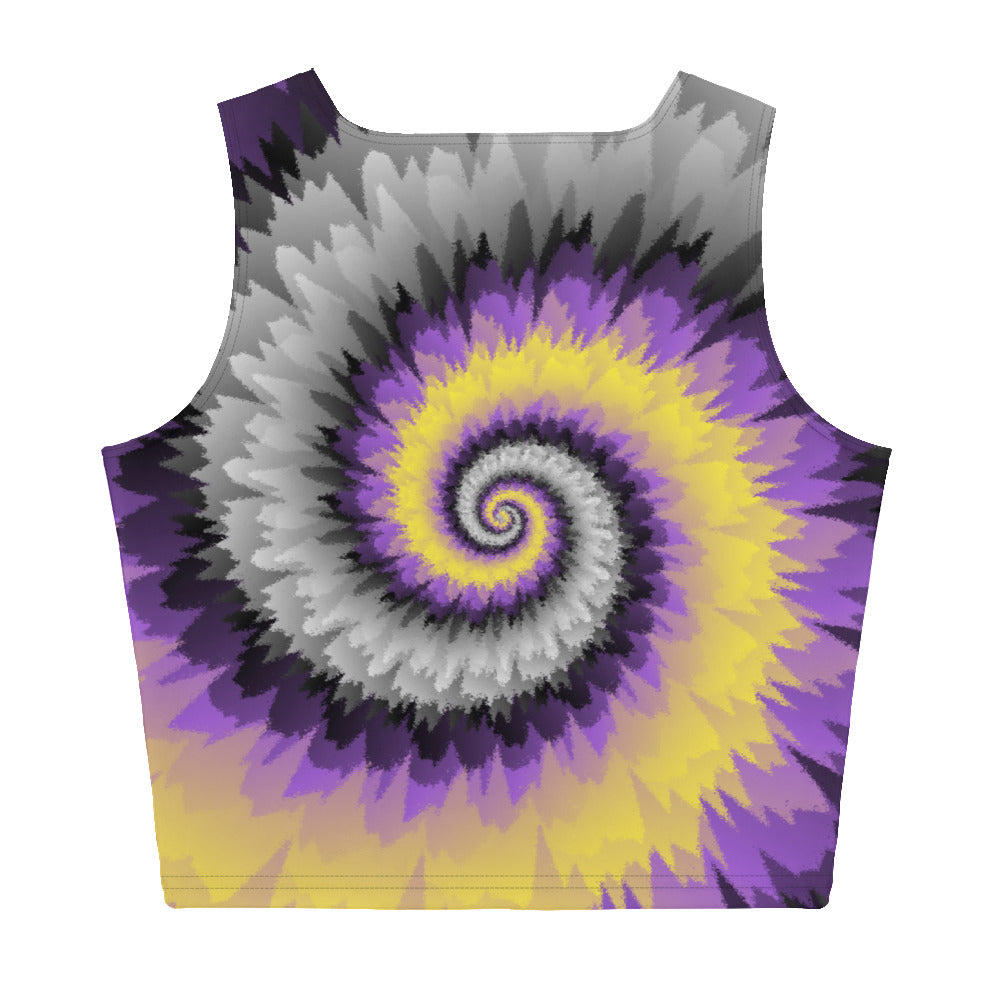 Crop Top-Tie Dye Spiral - Nonbinary
