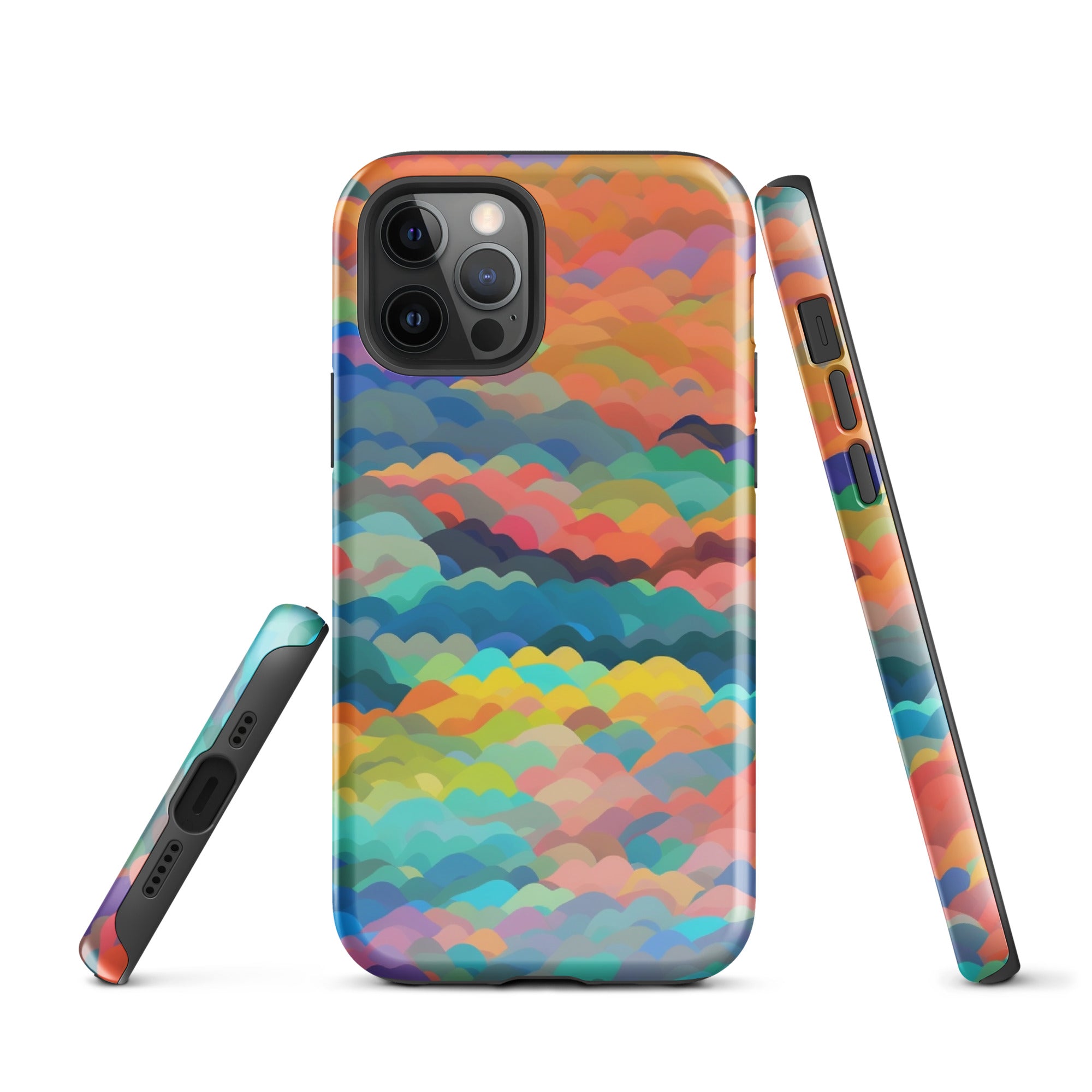 Tough Case for iPhone®- Rainbow Cloud Pattern I