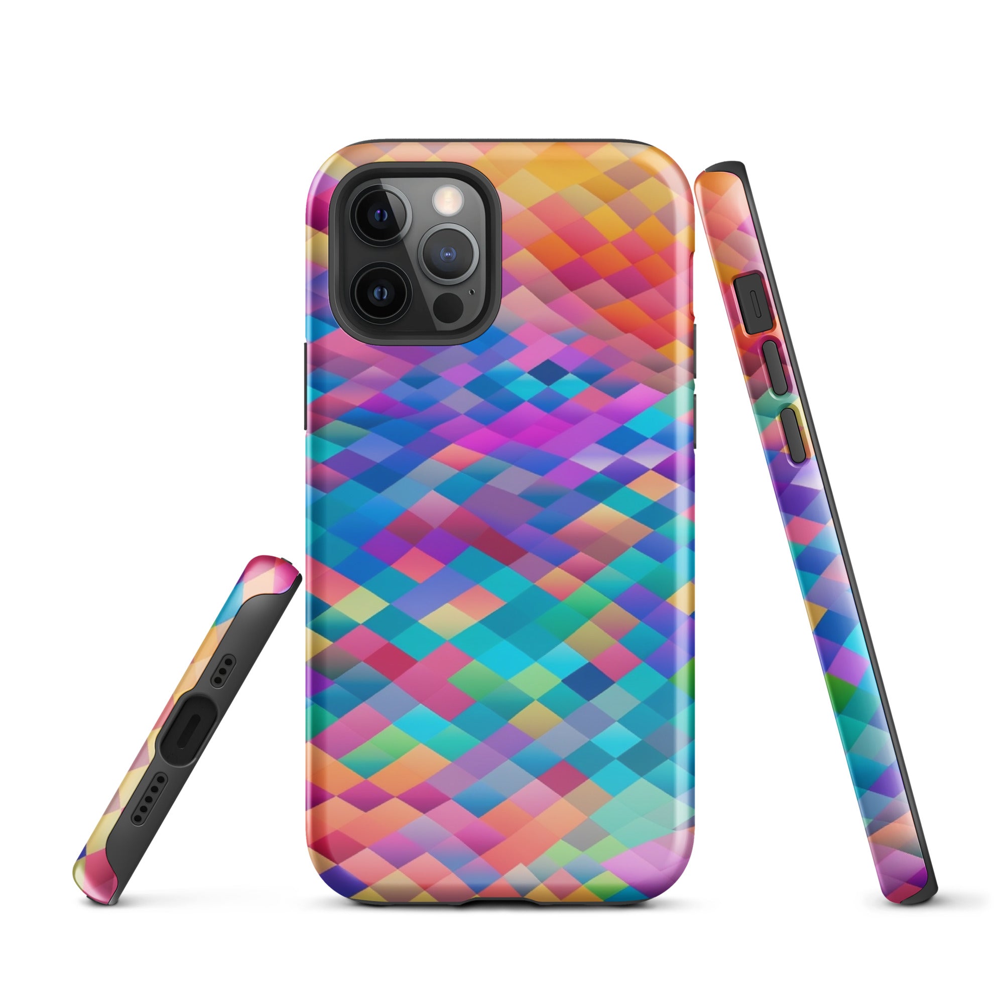 Tough Case for iPhone®- Rainbow Cloud Pattern IV