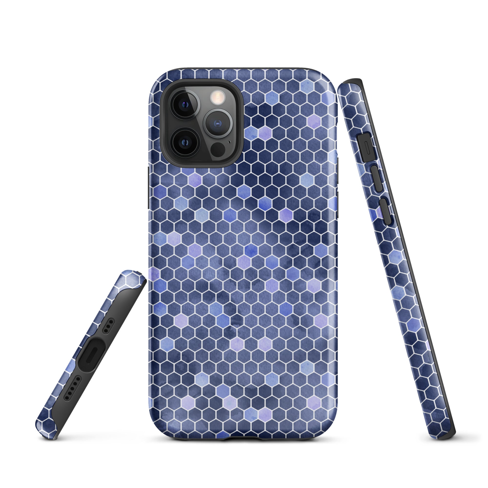 Tough Case for iPhone®- Honeycomb Blue