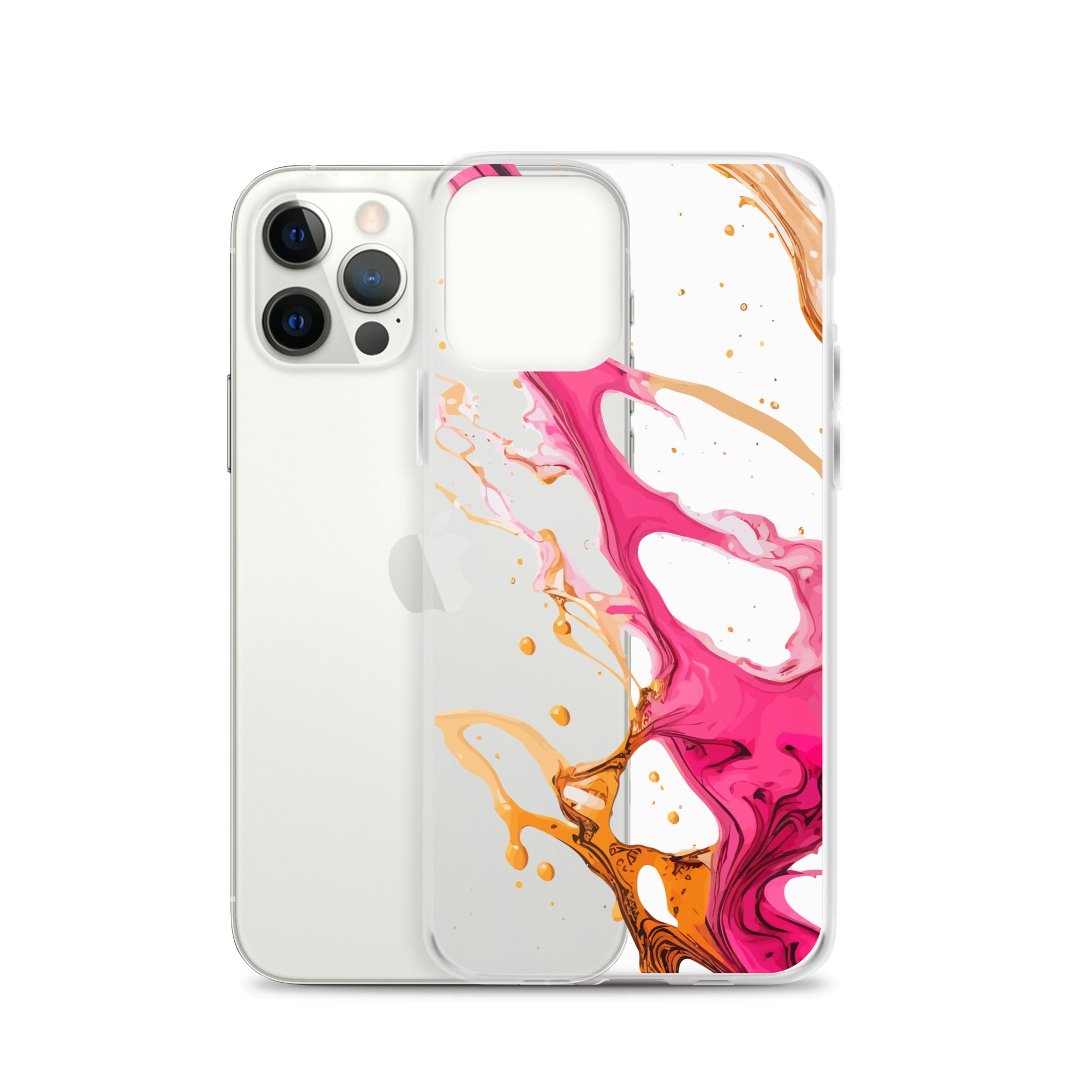 Clear Case for iPhone®- Alchohol Ink Design IV