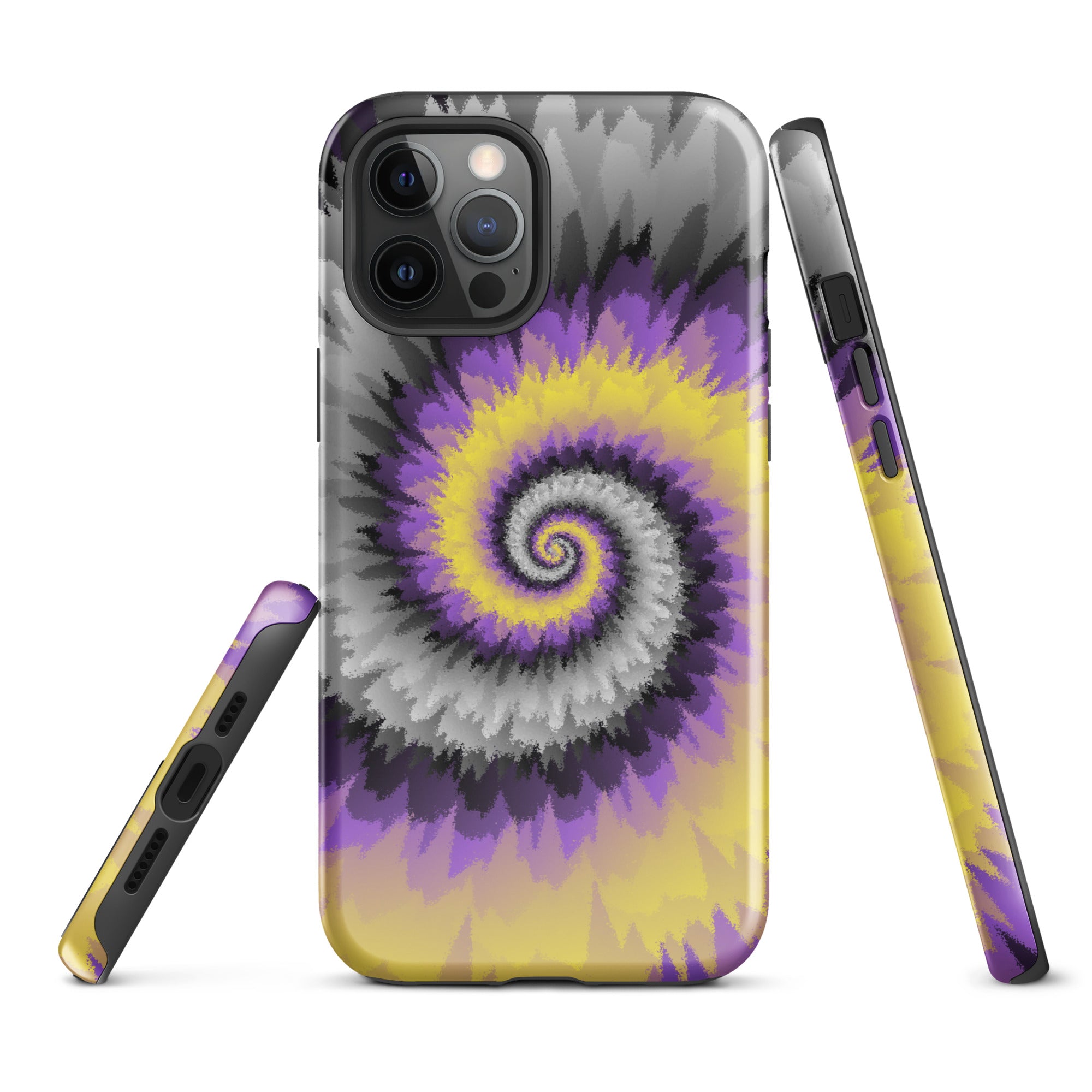 Tough Case for iPhone®-Tie Dye Spiral - Nonbinary