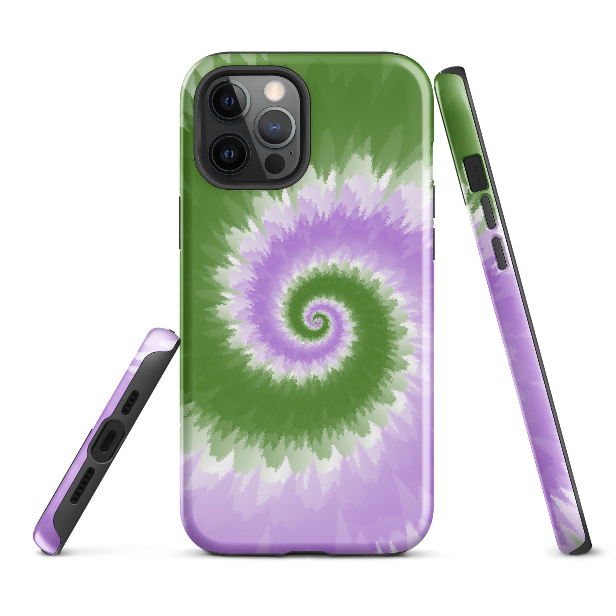 Tough Case for iPhone®-Tie Dye Spiral - Genderqueer