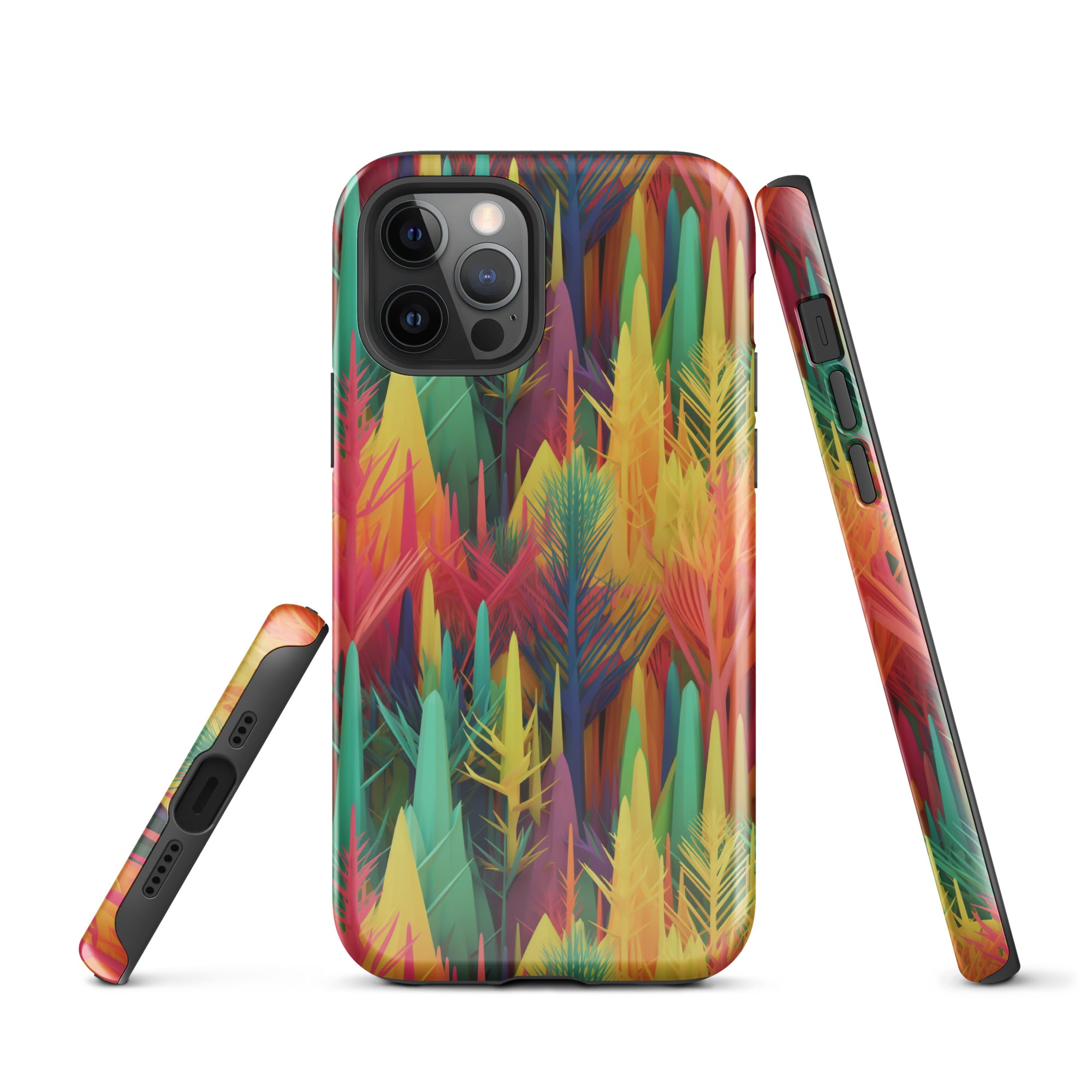 Tough Case for iPhone®- Rainbow Forest Pattern I
