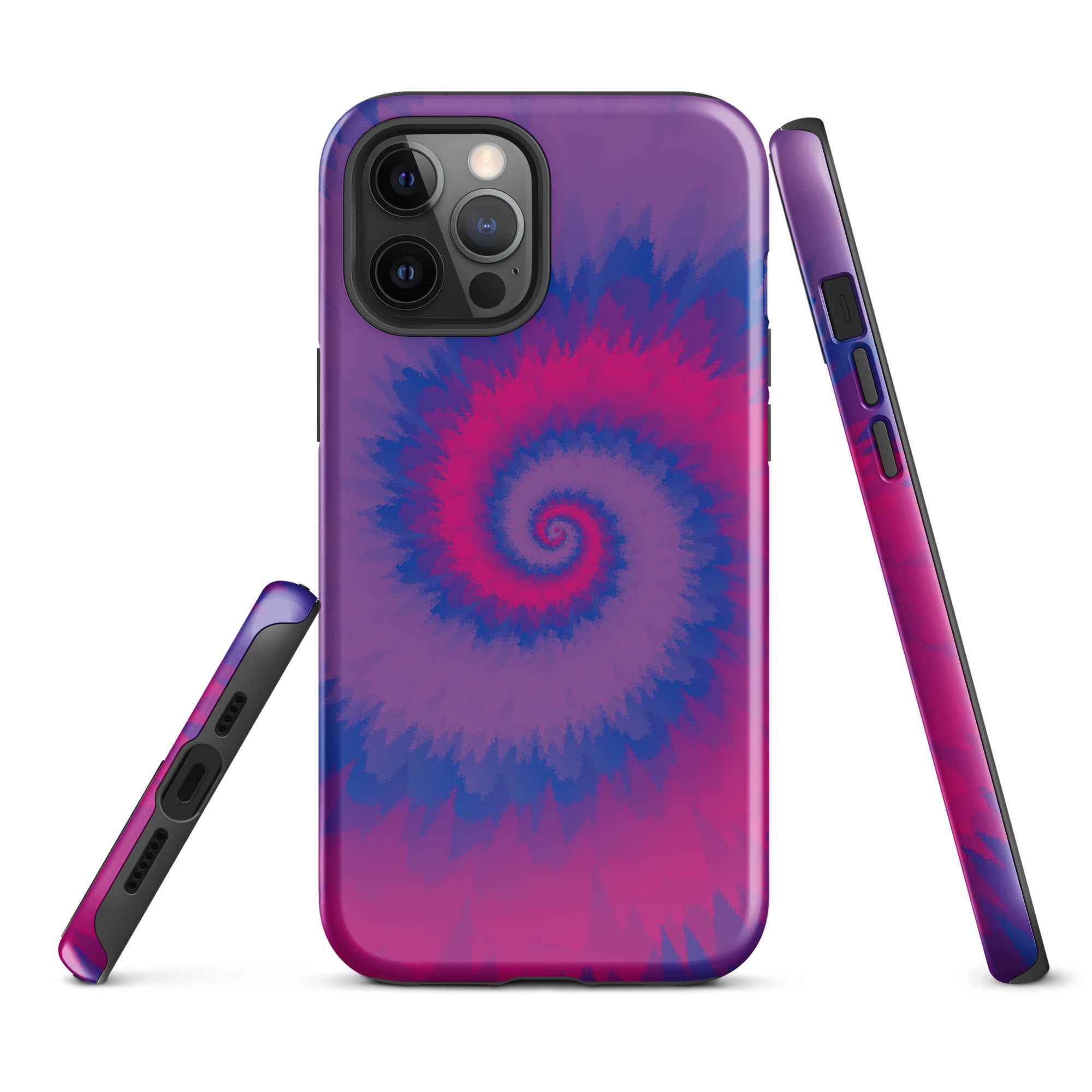 Tough Case for iPhone®-Tie Dye Spiral - Bisexual