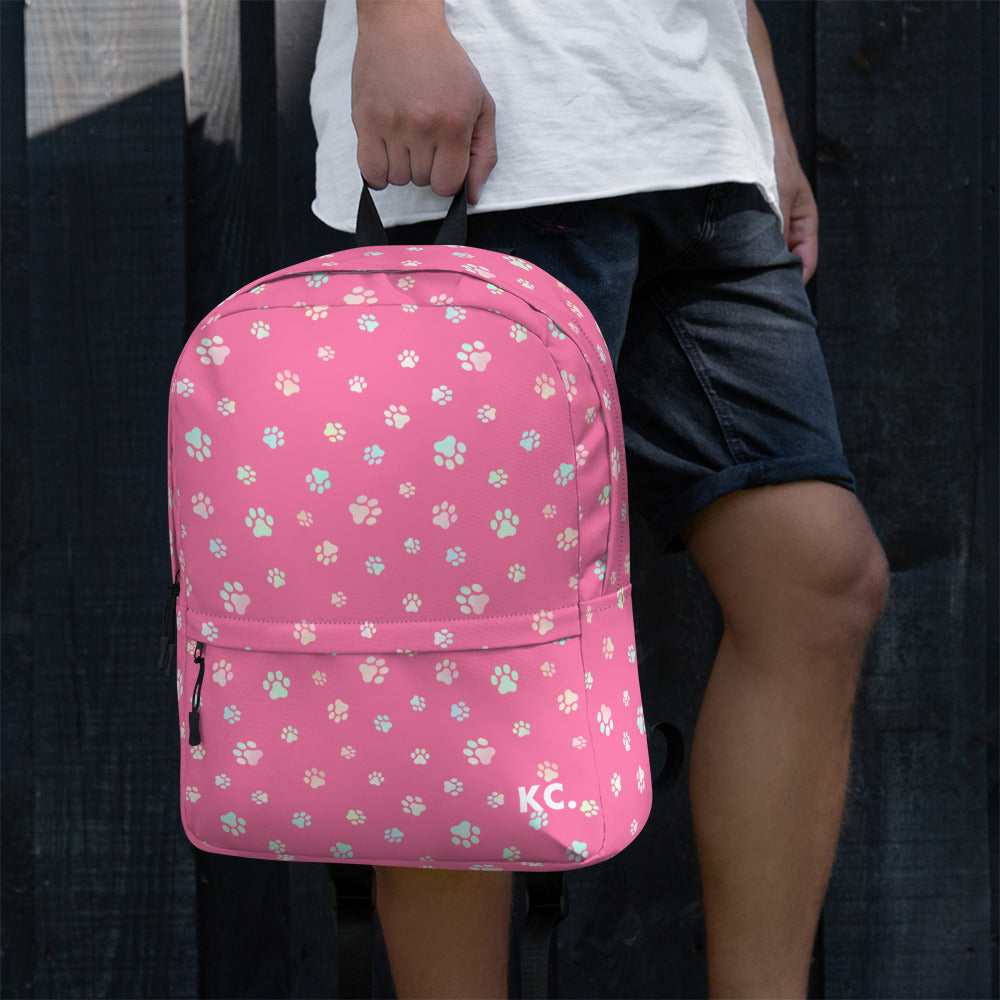 Dog Paws Backpack-Pink