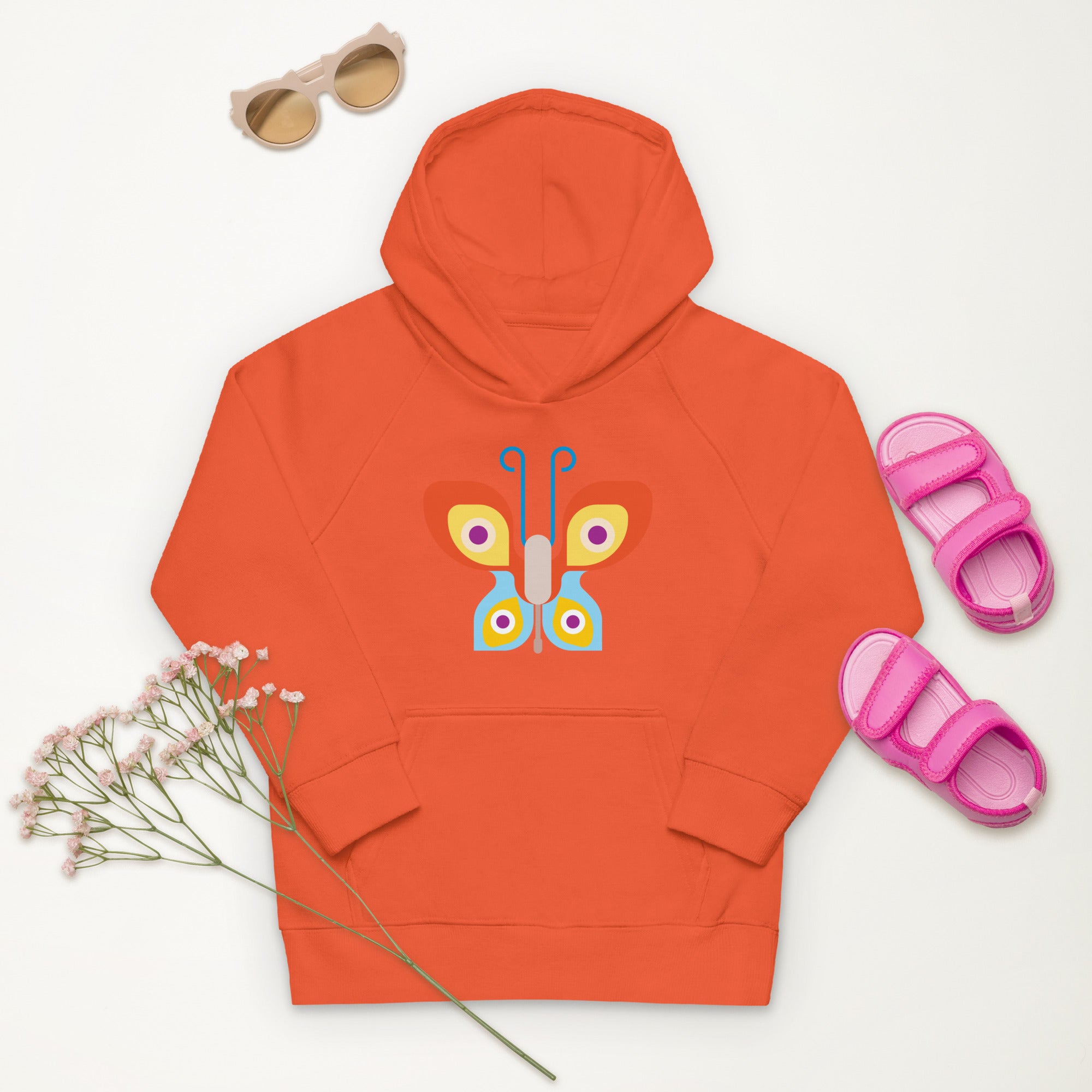 Kids eco hoodie-Butterfly