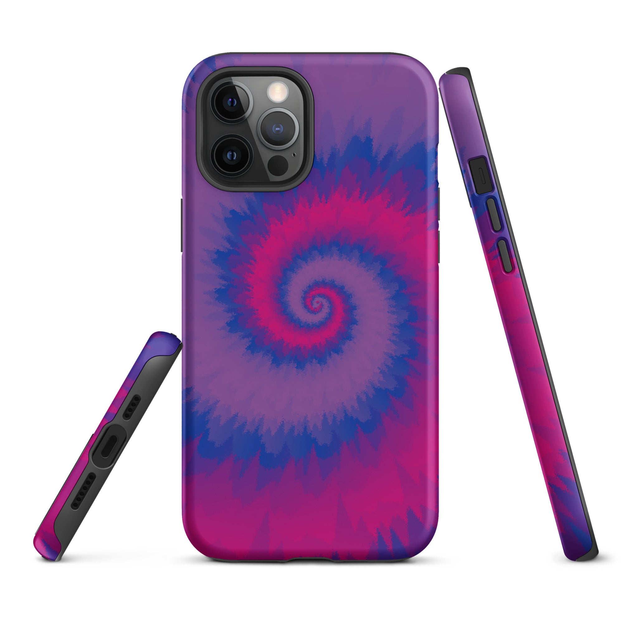 Tough Case for iPhone®-Tie Dye Spiral - Bisexual