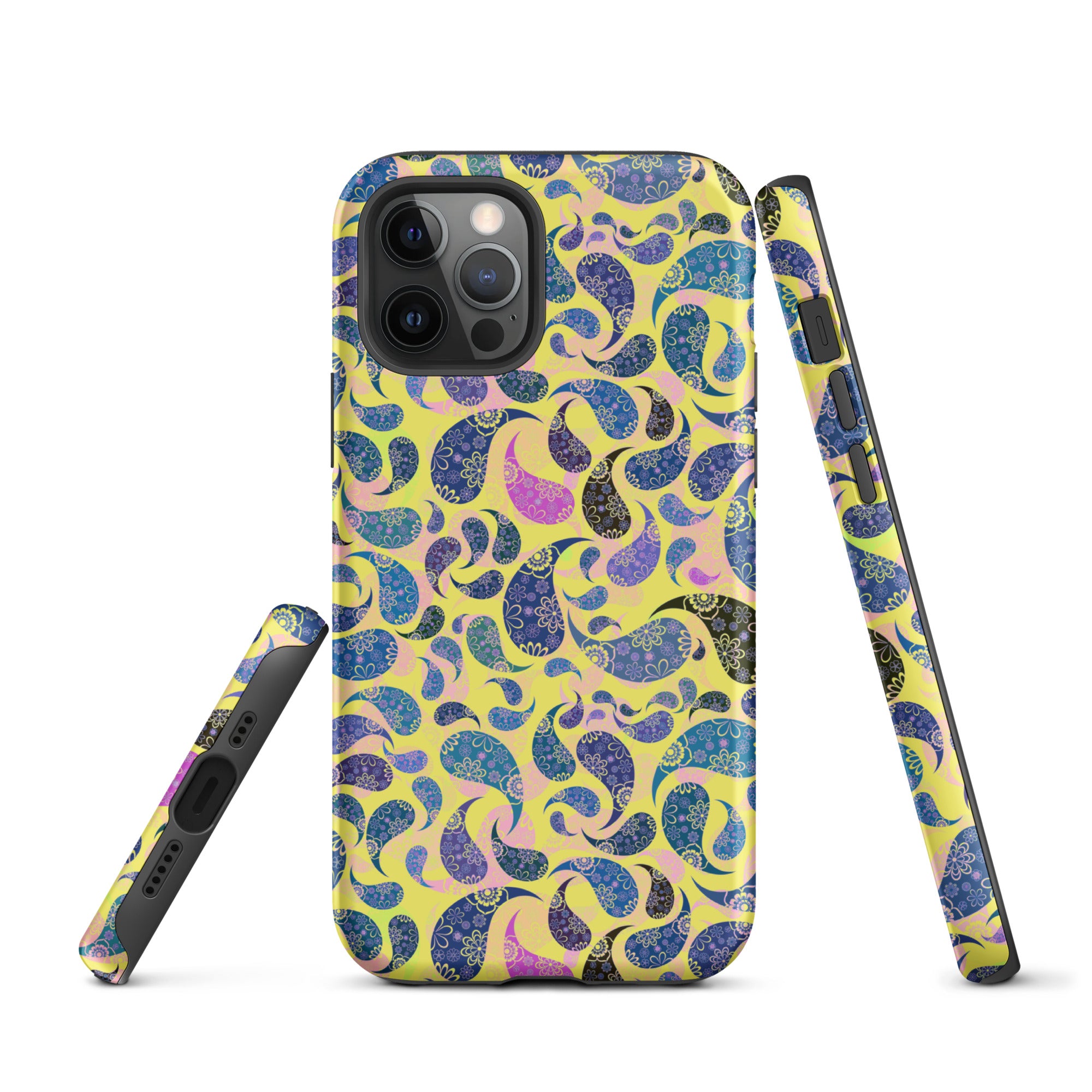 Tough Case for iPhone®- Paisley Dark Yellow
