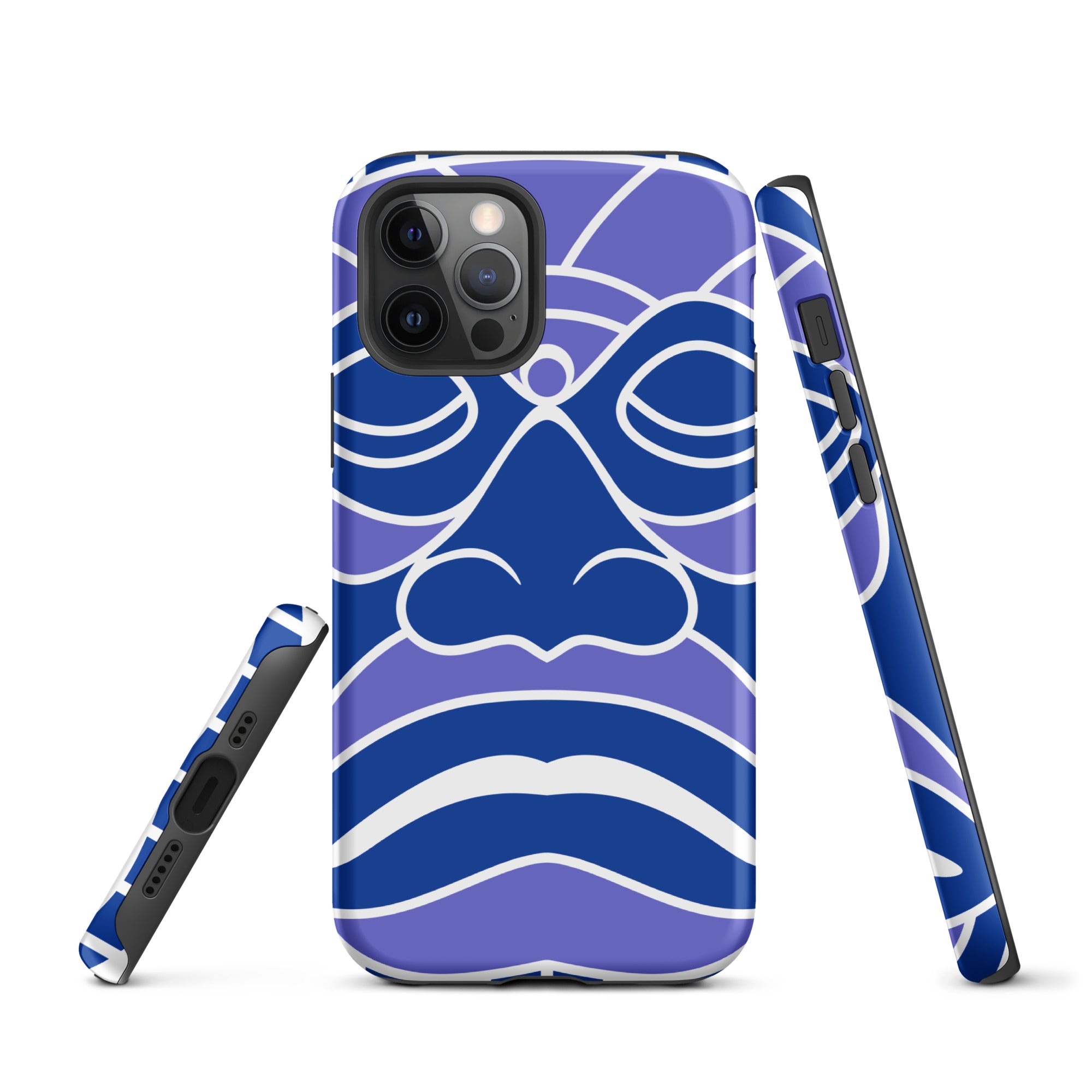 Tough Case for iPhone®- Totem Mask Blue