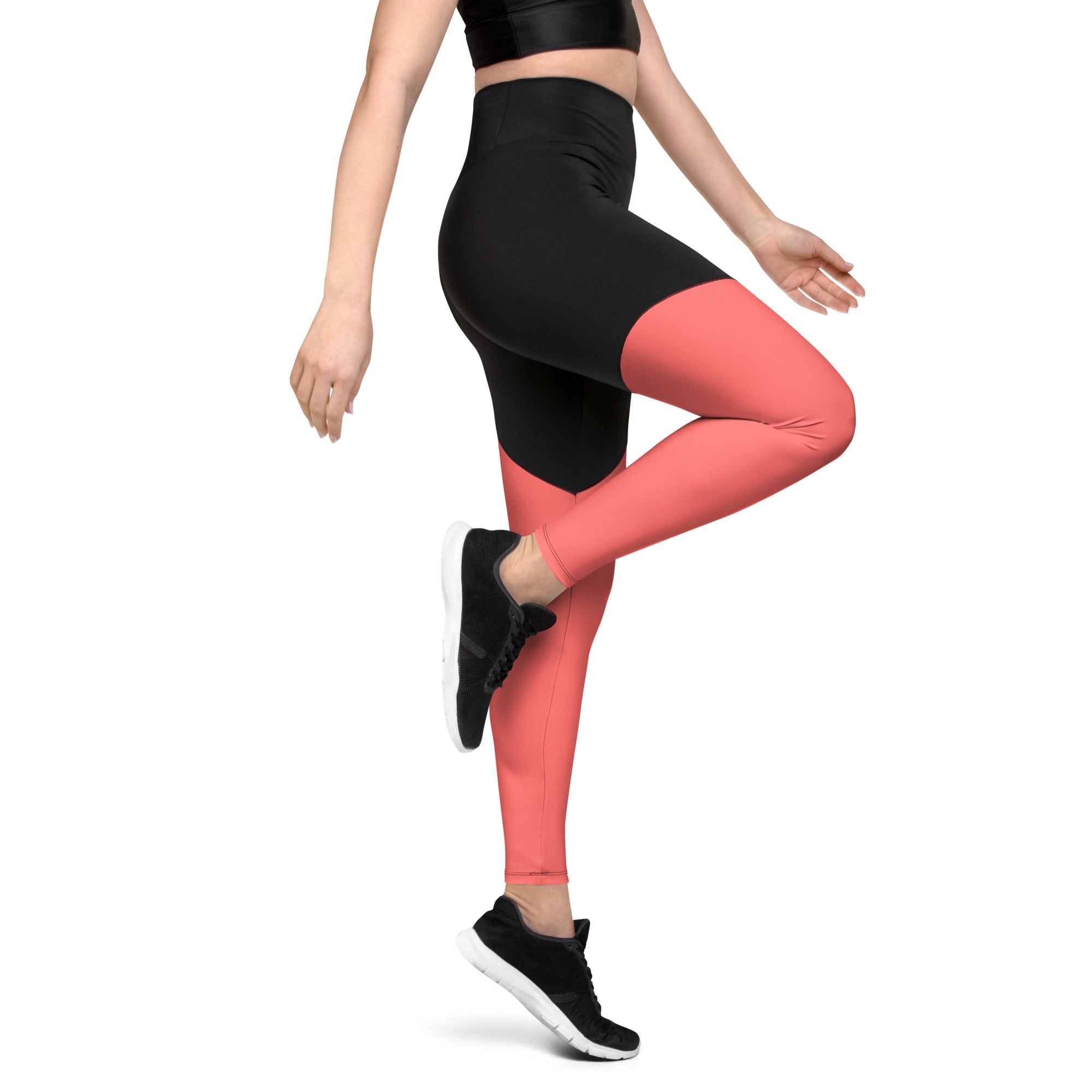 Sports Leggings- Coral