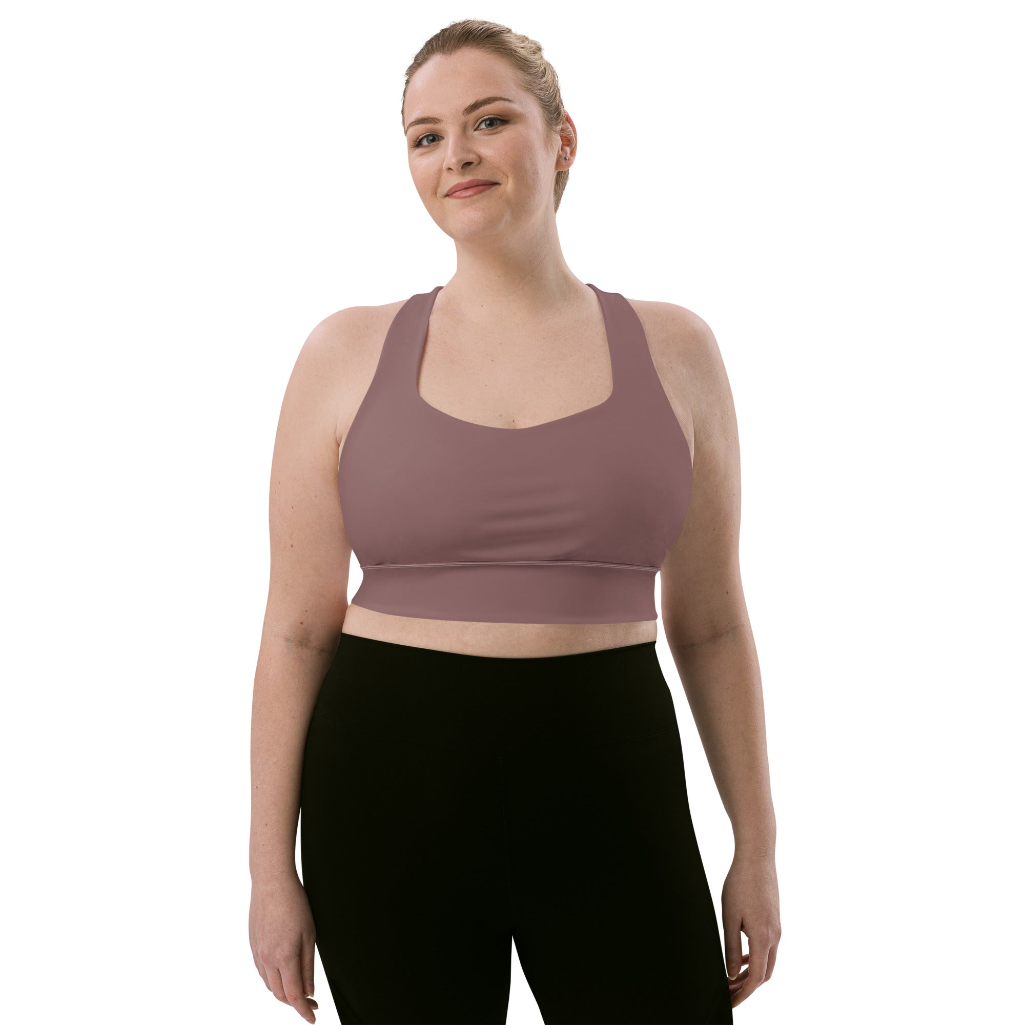 Longline sports bra- Light Wood