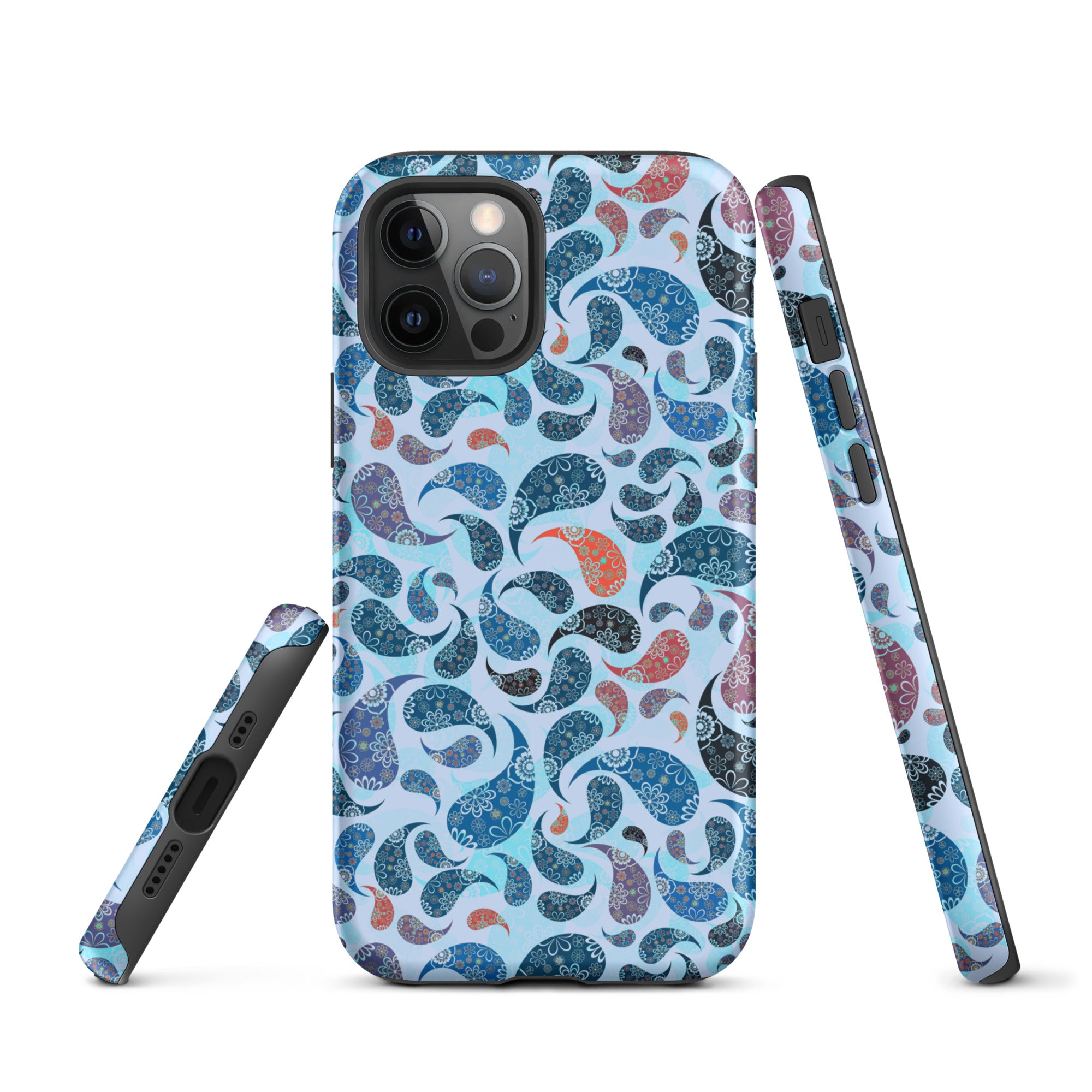Tough Case for iPhone®- Paisley Blue