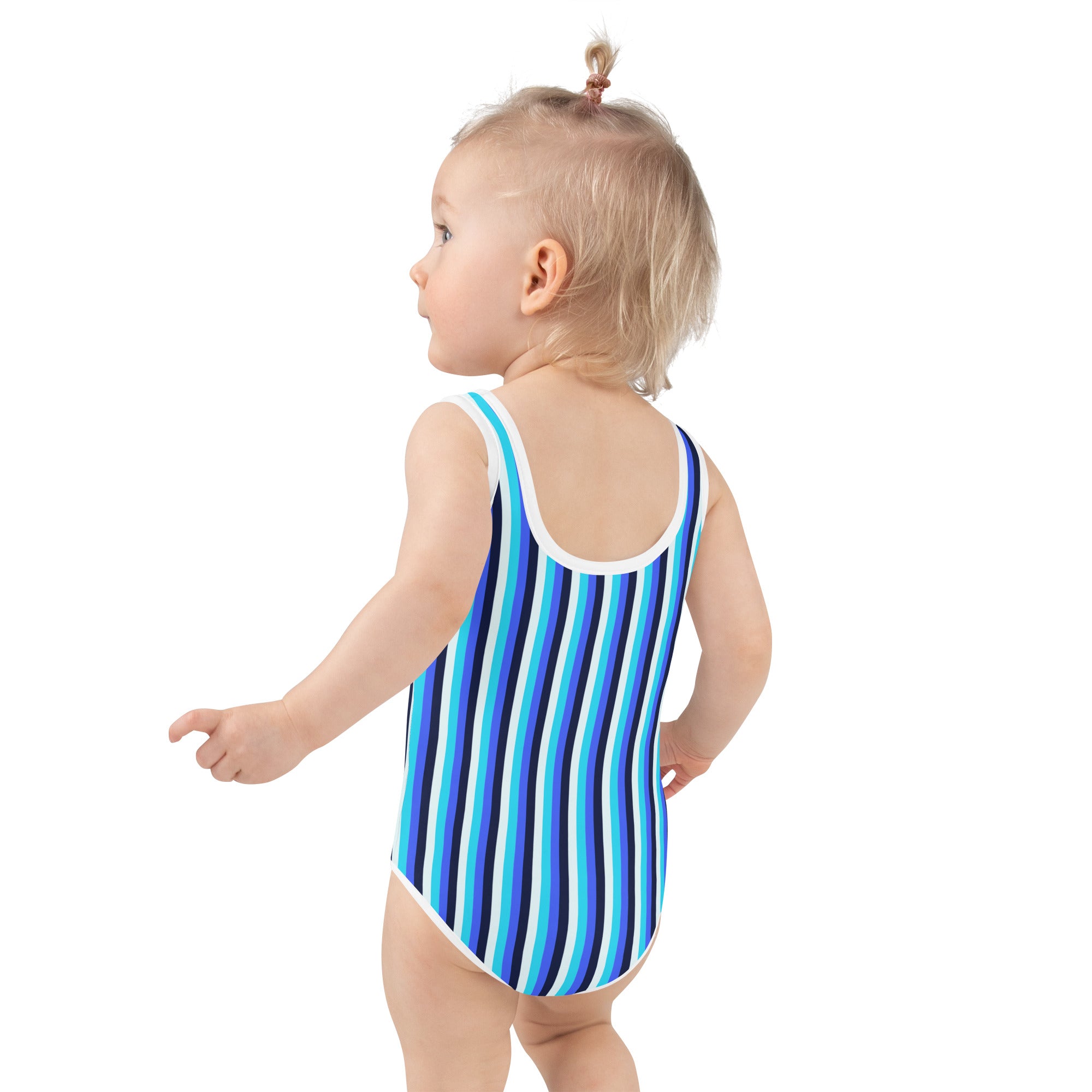 Colorful Striped Kids Swimsuit V