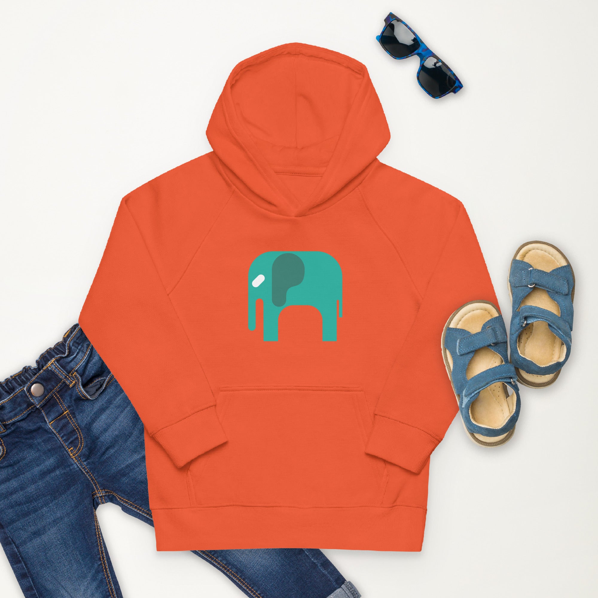 Kids eco hoodie-Elephant
