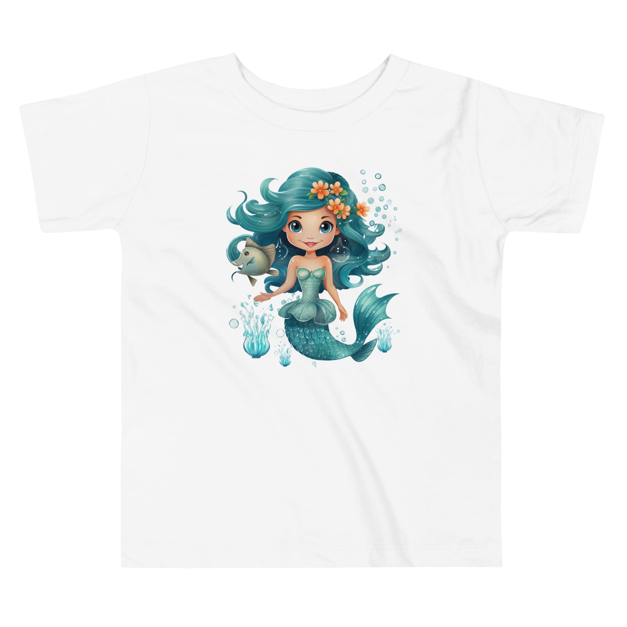 Toddler Short Sleeve Tee- Cute Mermaid